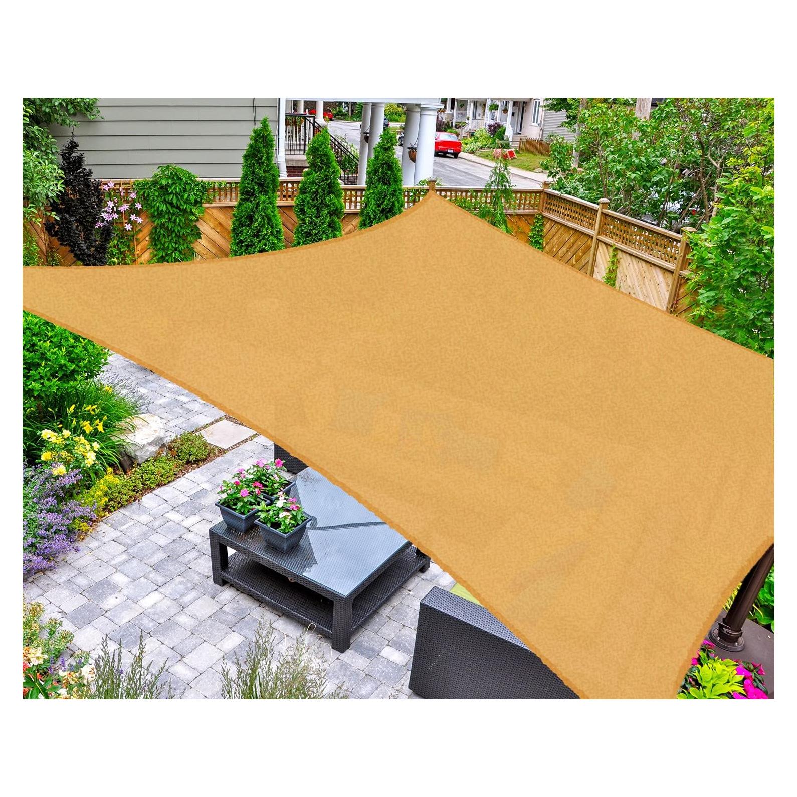 Toldo Sombra Rectangular AsterOutdoor 1.83m x 3.05m Bloqueo UV Arena