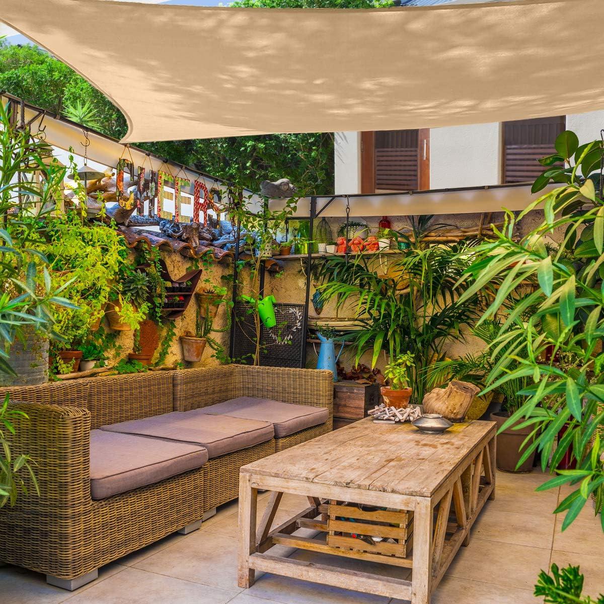 Toldo Sombra Rectangular AsterOutdoor 1.83m x 3.05m Bloqueo UV Arena