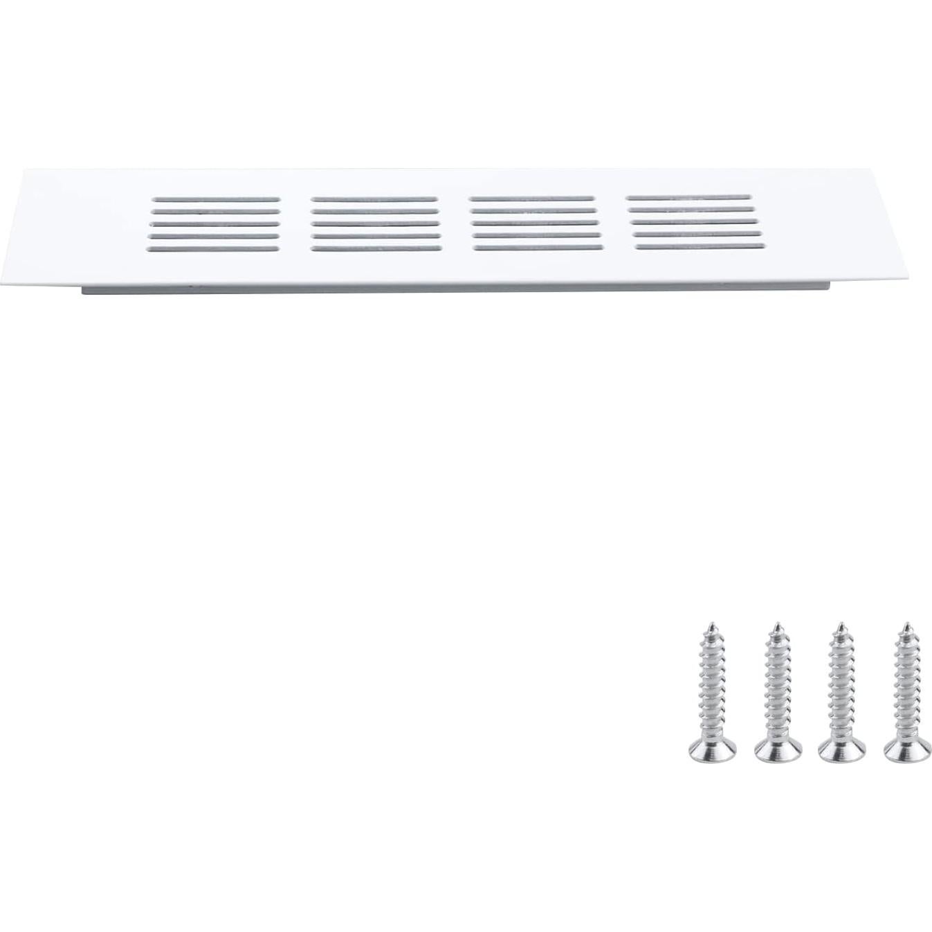 Cubiertas de Ventilación Geesatis 20.32x5.08 cm Aluminio Blanco - Paquete de 2