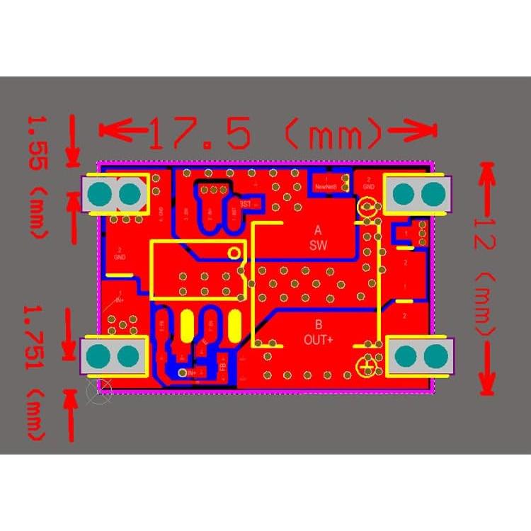 Módulo Buck 3.3V FASTELECTRIC 6pcs 1.8A Mini DC-DC