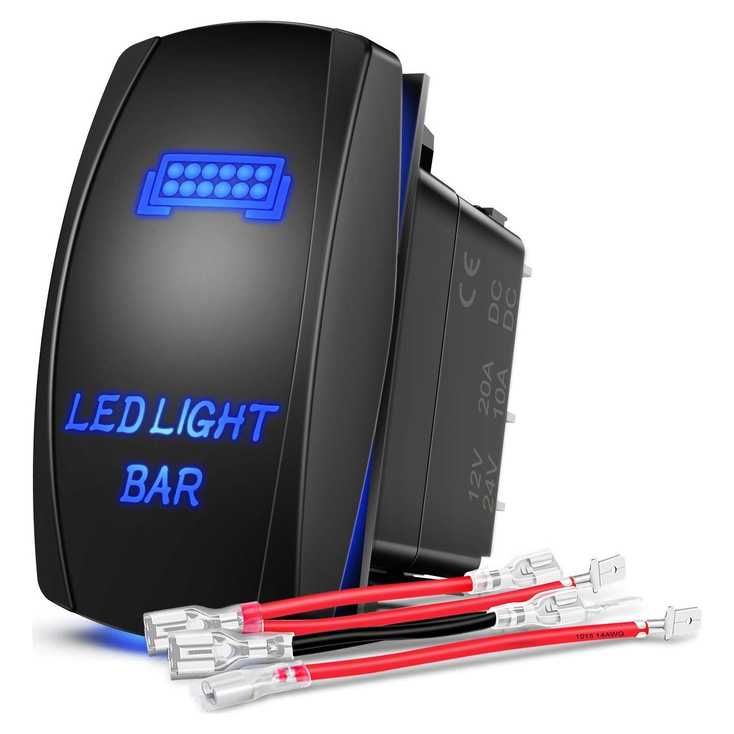 Interruptor de Luz LED Nilight 90001B 5 Pines Azul 20A/12V