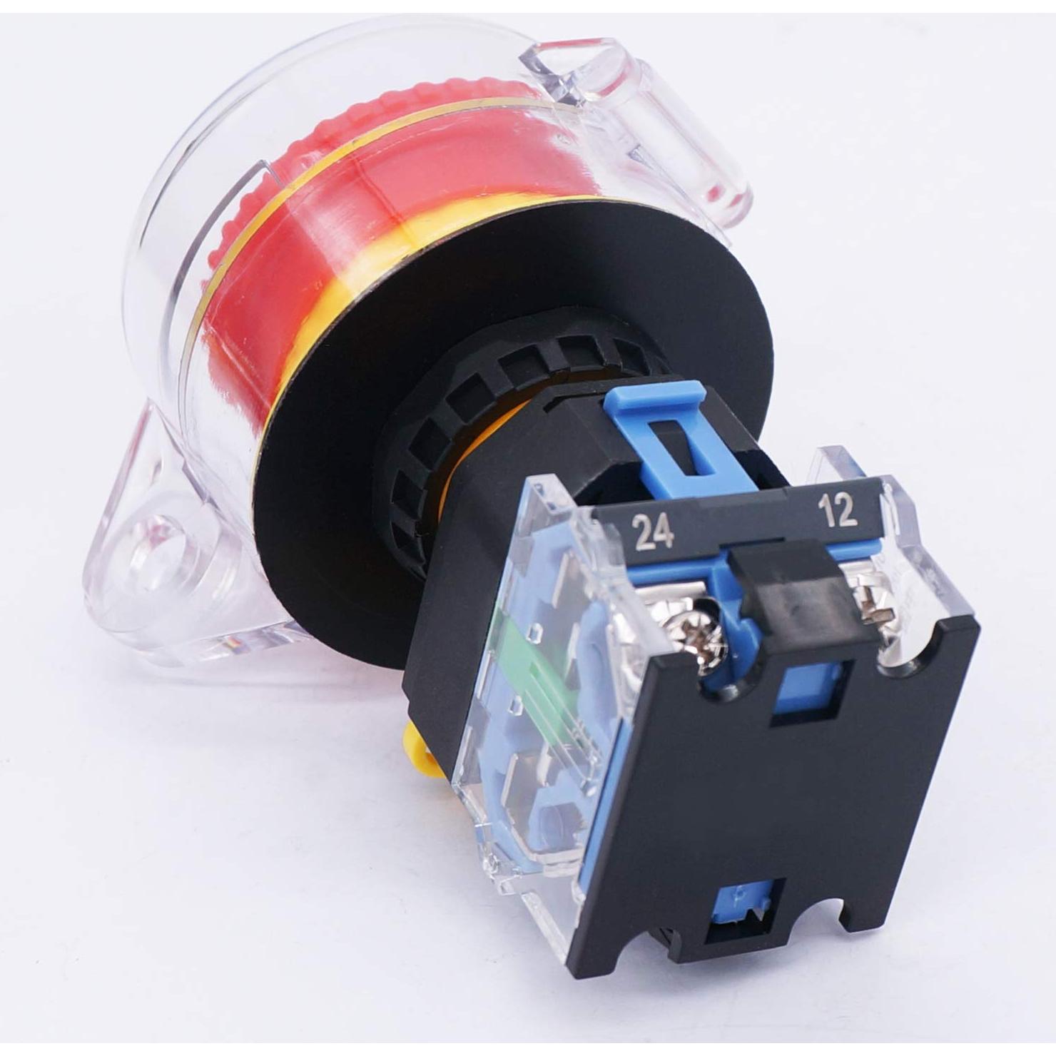 Interruptor de Botón de Parada de Emergencia TWTADE 22mm 10A 440V