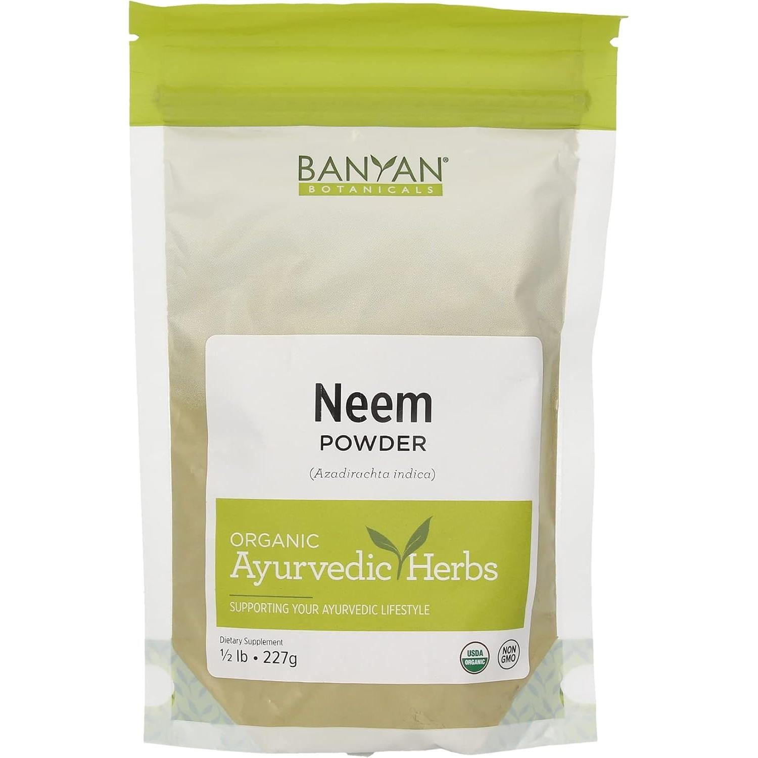 Polvo de Neem Orgánico Banyan Botanicals 226.8 g - Purificante