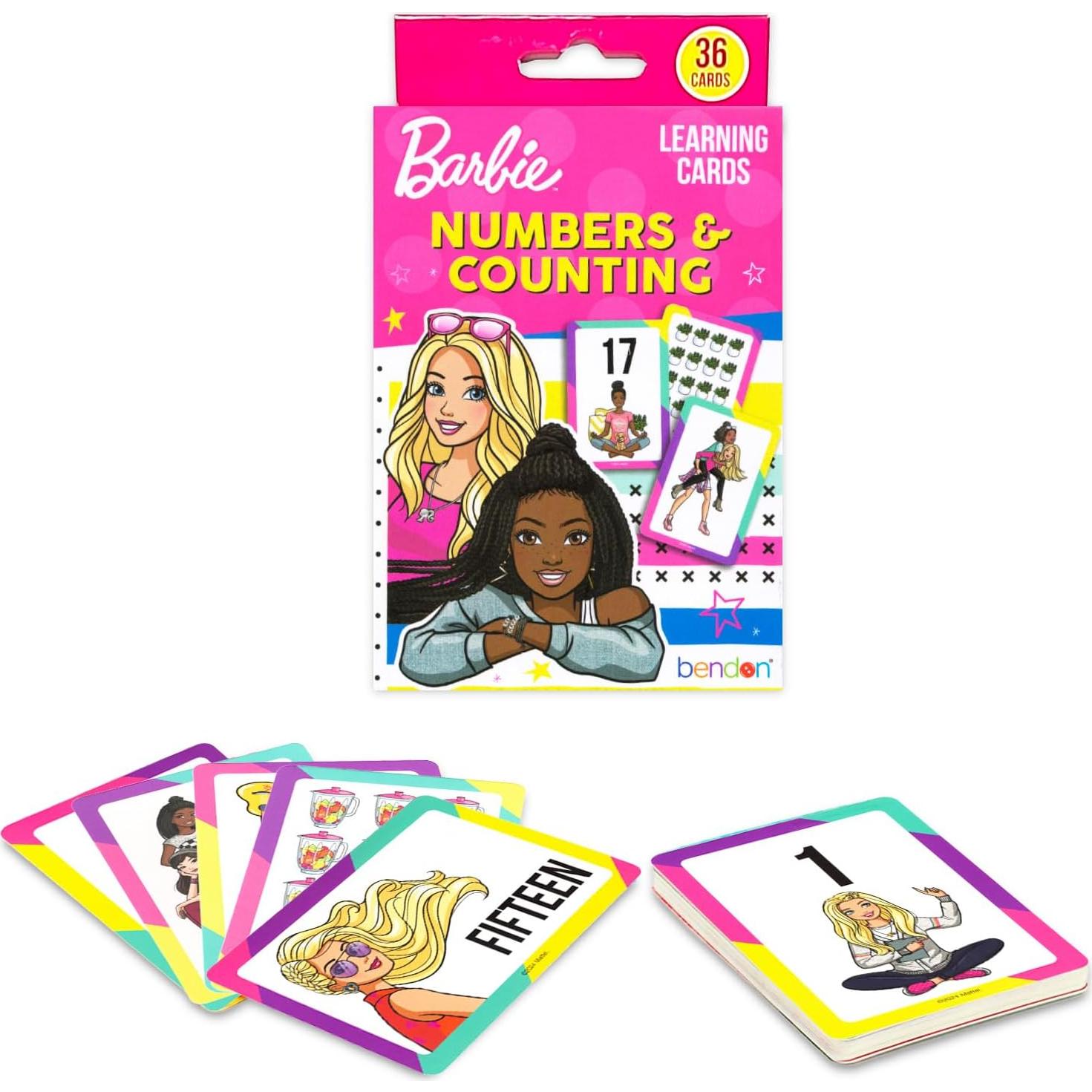 Tarjetas Flash de Matemáticas Barbie - 36 Piezas para Niños