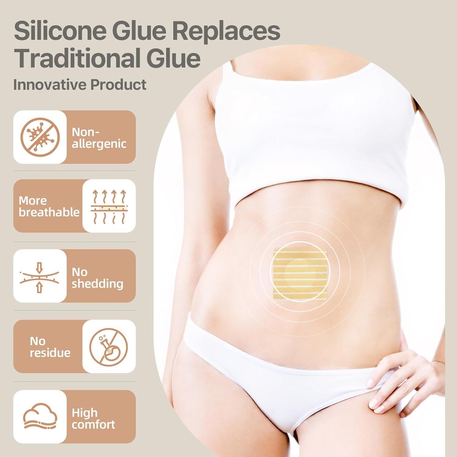 20 Parches de Aceite de Ricino de Silicona SUERAN - Higiénicos