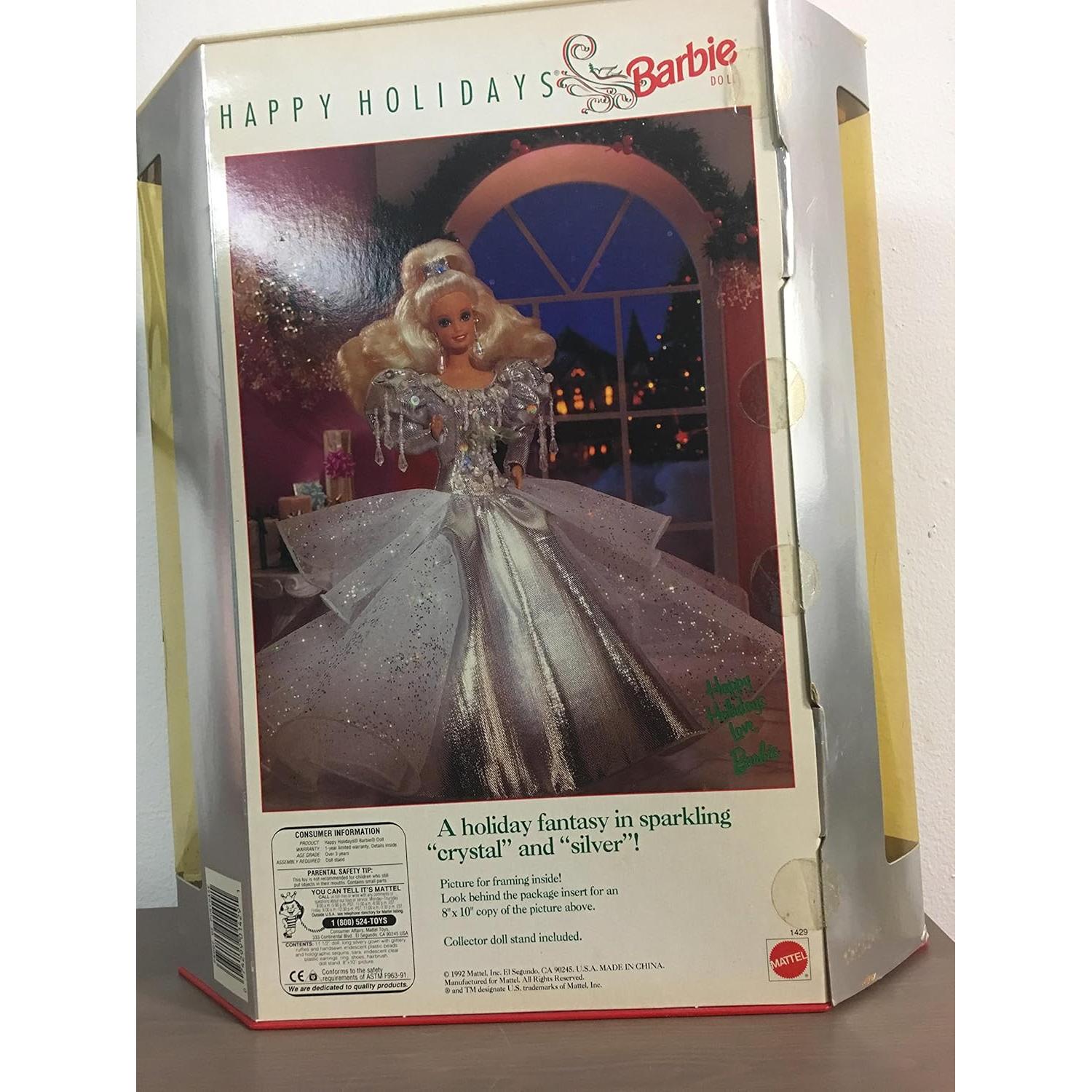 Muñeca Barbie de Navidad 1992 Mattel 36.3x25.1x10.4 cm