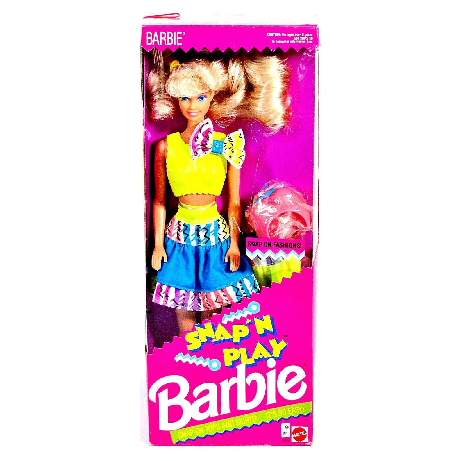 Muñeca Barbie Snap'N Play Mattel 29.2 cm 1991