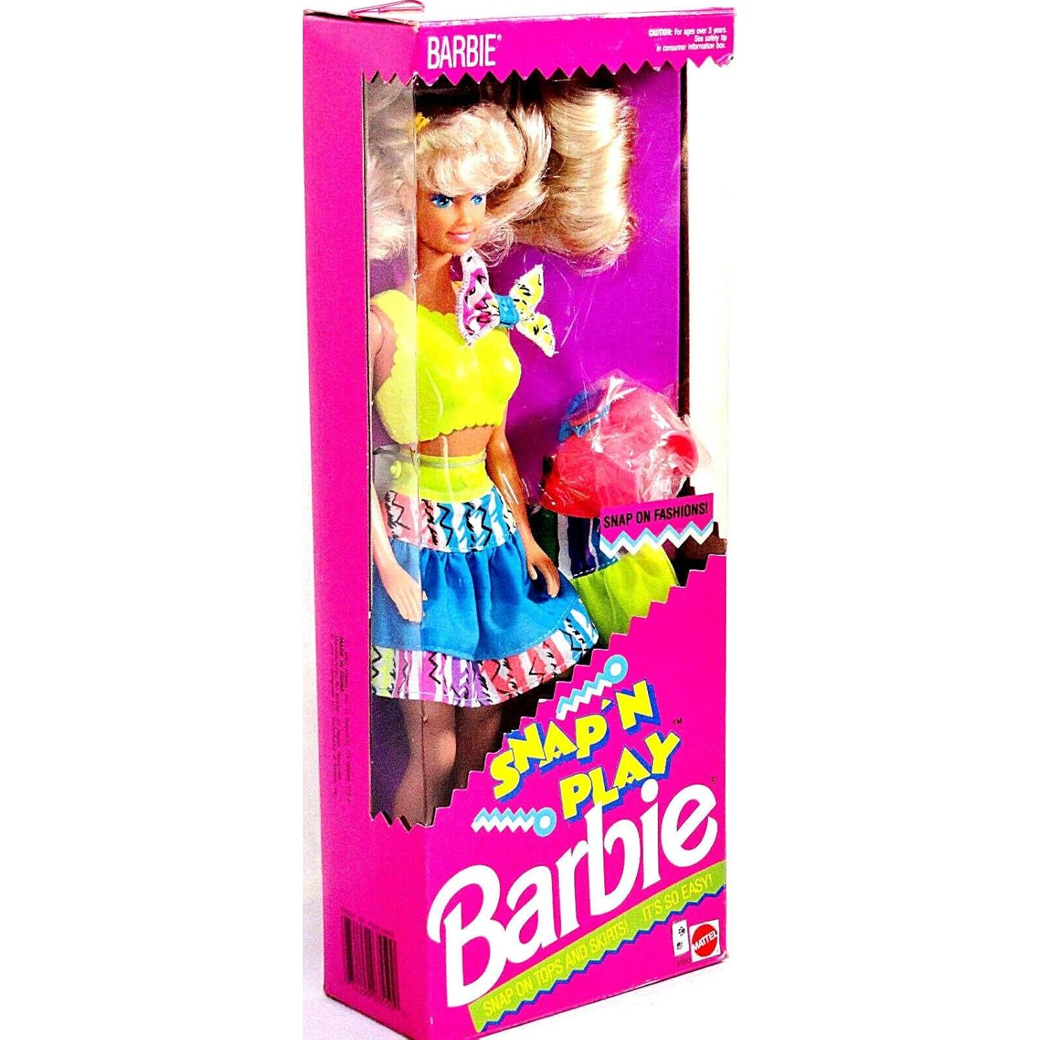 Muñeca Barbie Snap'N Play Mattel 29.2 cm 1991