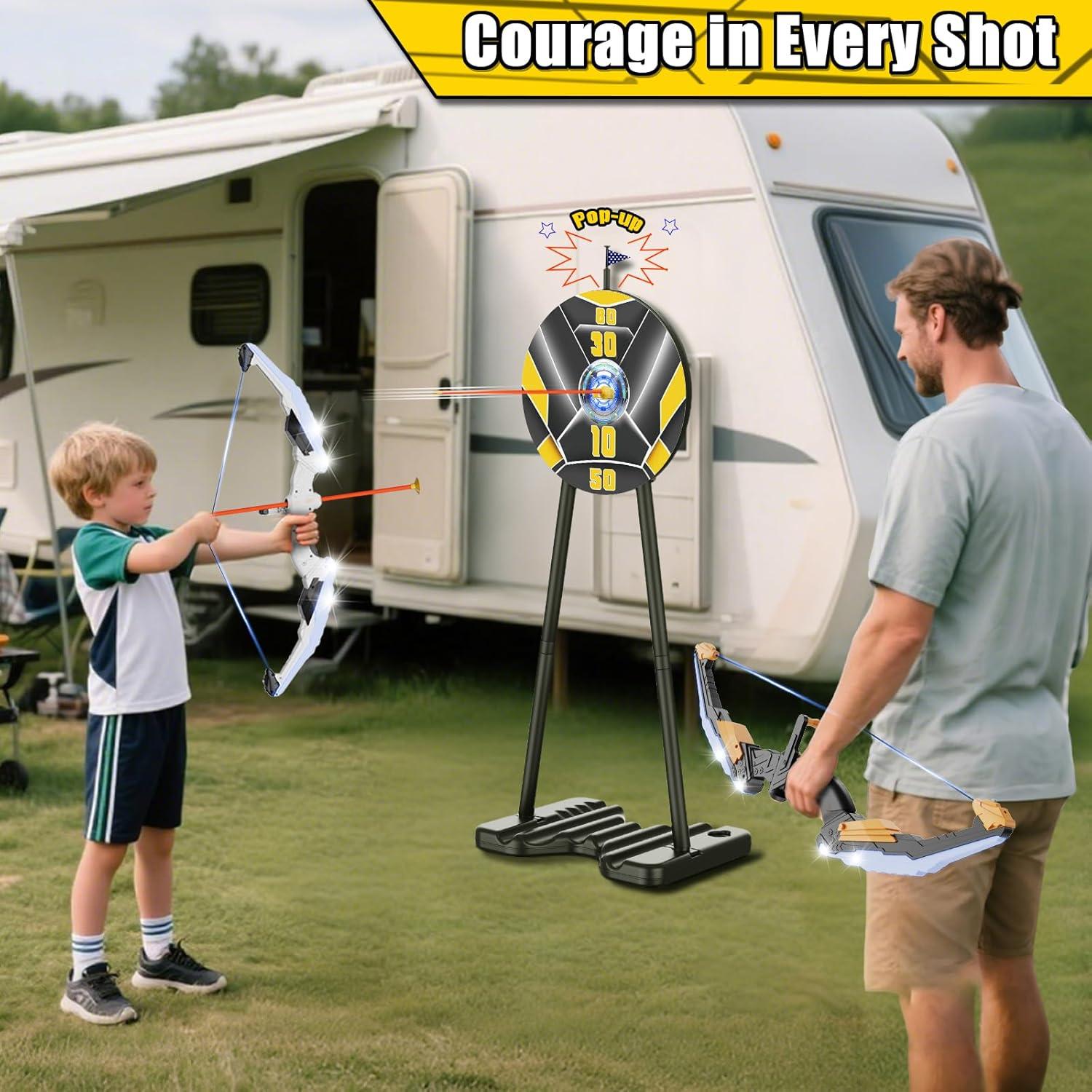 Set de Arco y Flecha LED TIGTECGAME con 20 Flechas y Objetivo