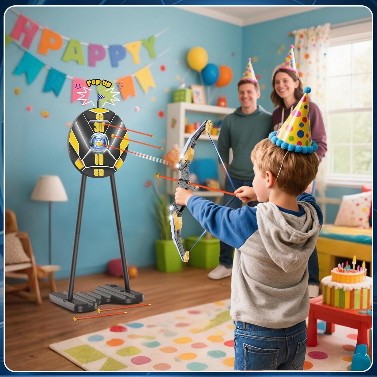 Set de Arco y Flecha LED TIGTECGAME con 20 Flechas y Objetivo