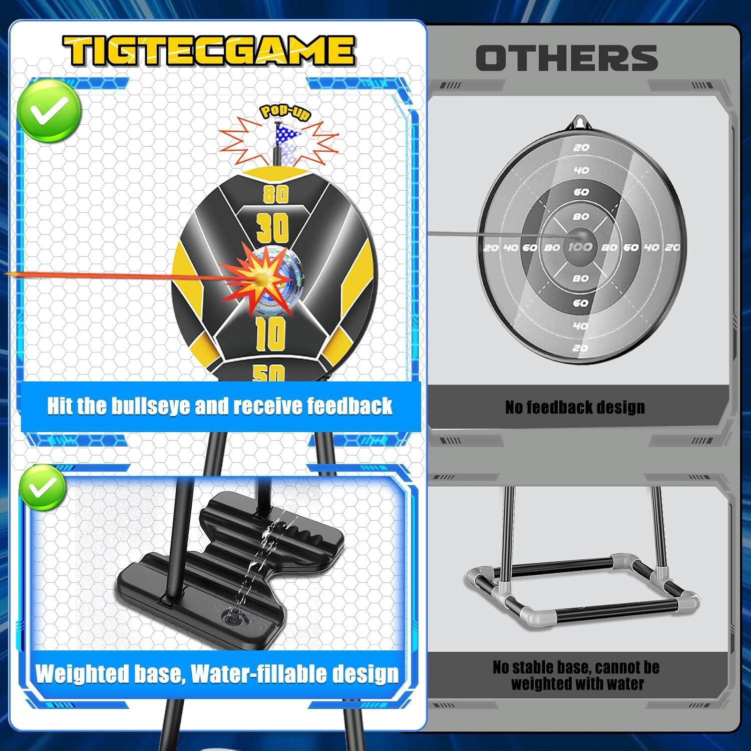 Set de Arco y Flecha LED TIGTECGAME con 20 Flechas y Objetivo