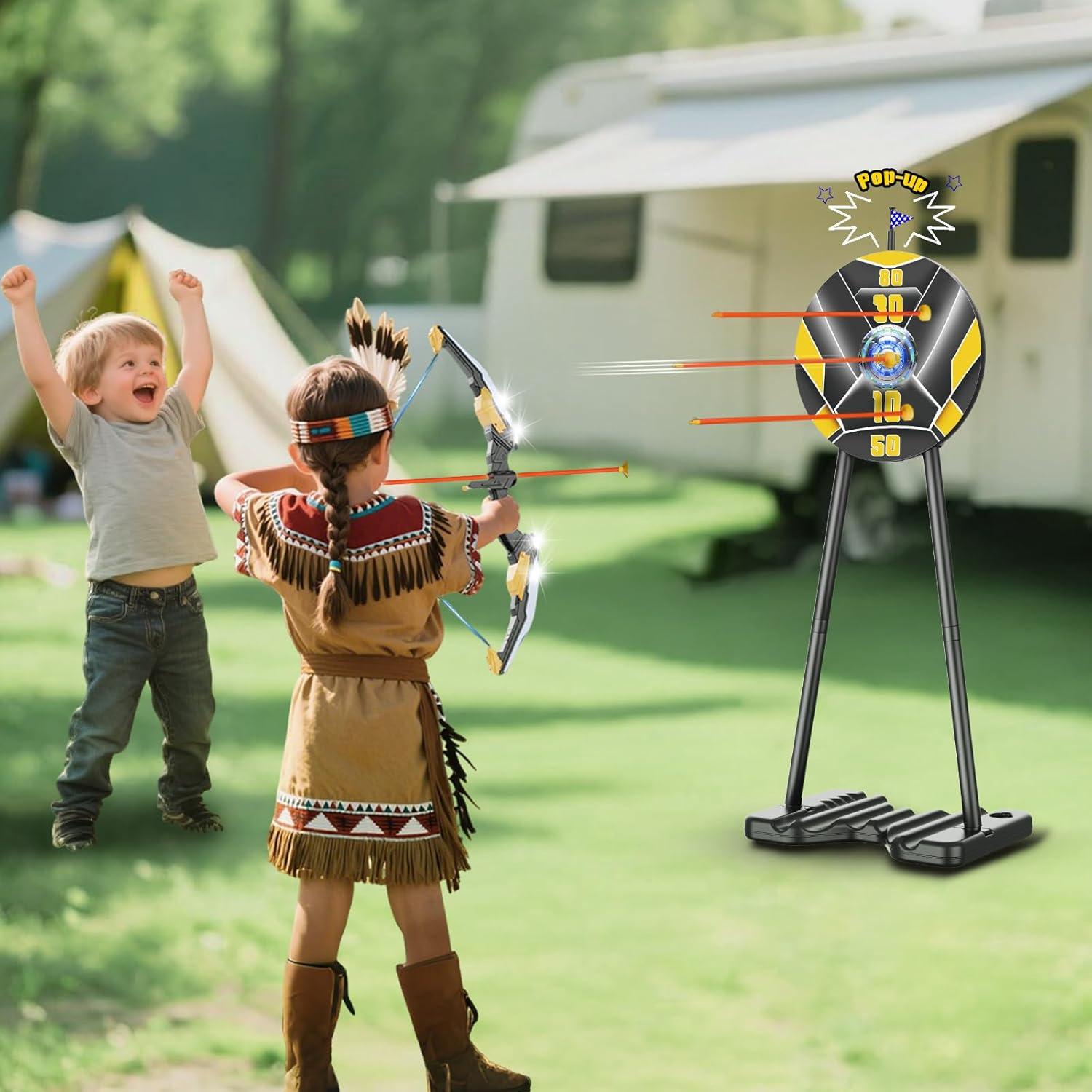 Set de Arco y Flecha LED TIGTECGAME con 20 Flechas y Objetivo