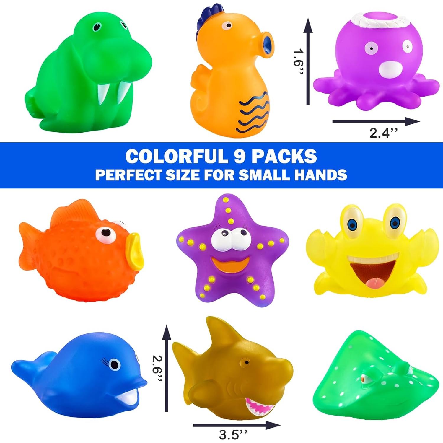 Juguetes de Baño Staroud 9 Piezas Animales Marinos Cambian Color