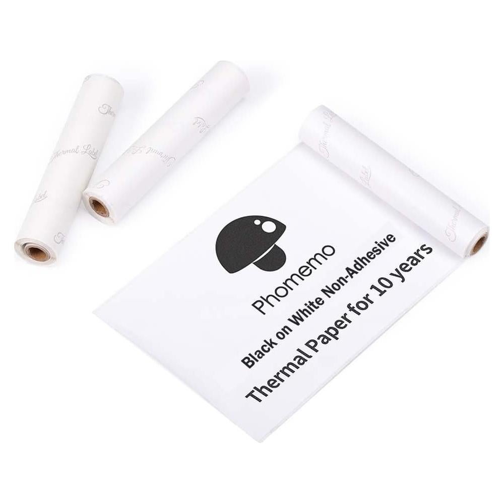 Papel Térmico No Adhesivo Phomemo 110mm 3 Rollos Blanco