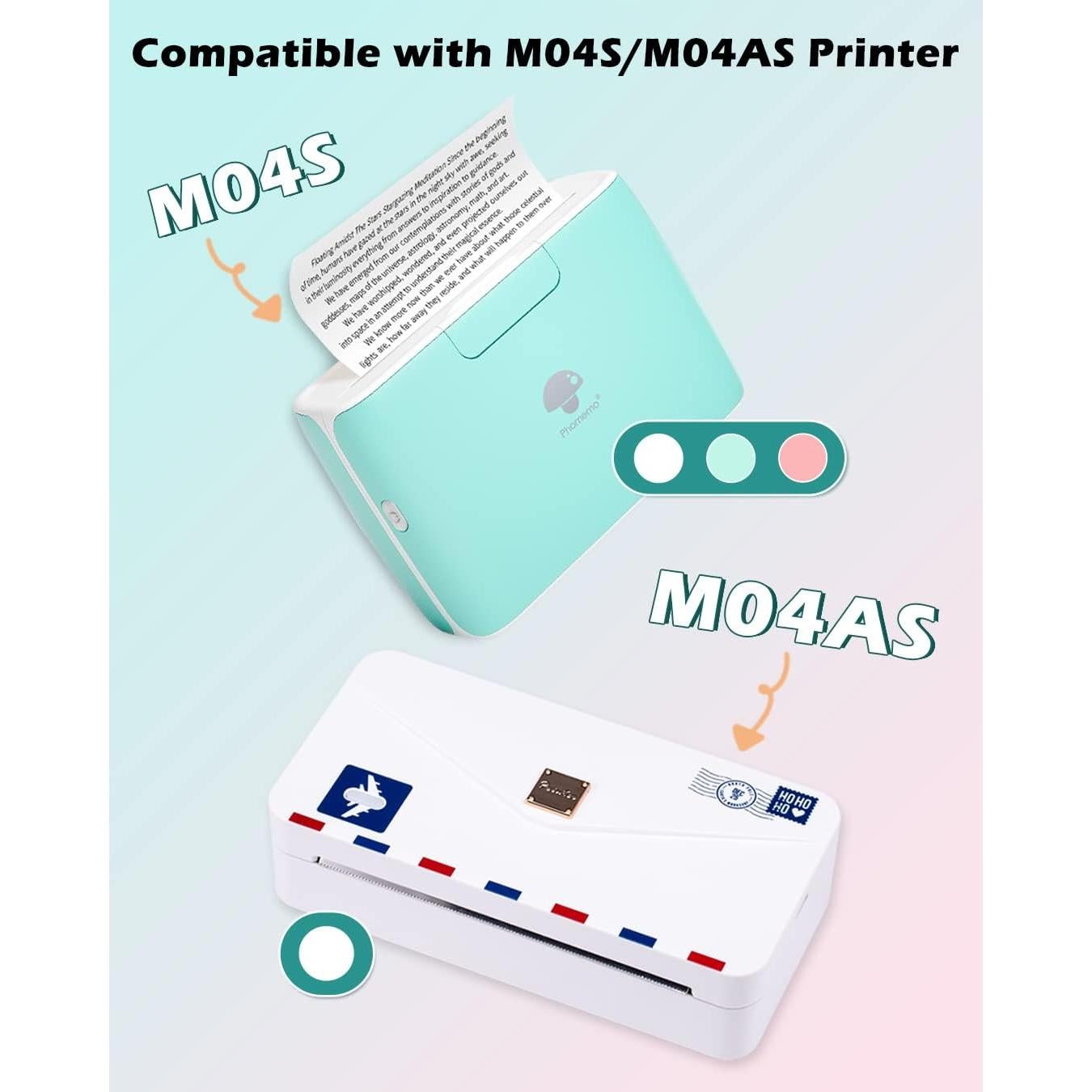 Papel Térmico No Adhesivo Phomemo 110mm 3 Rollos Blanco