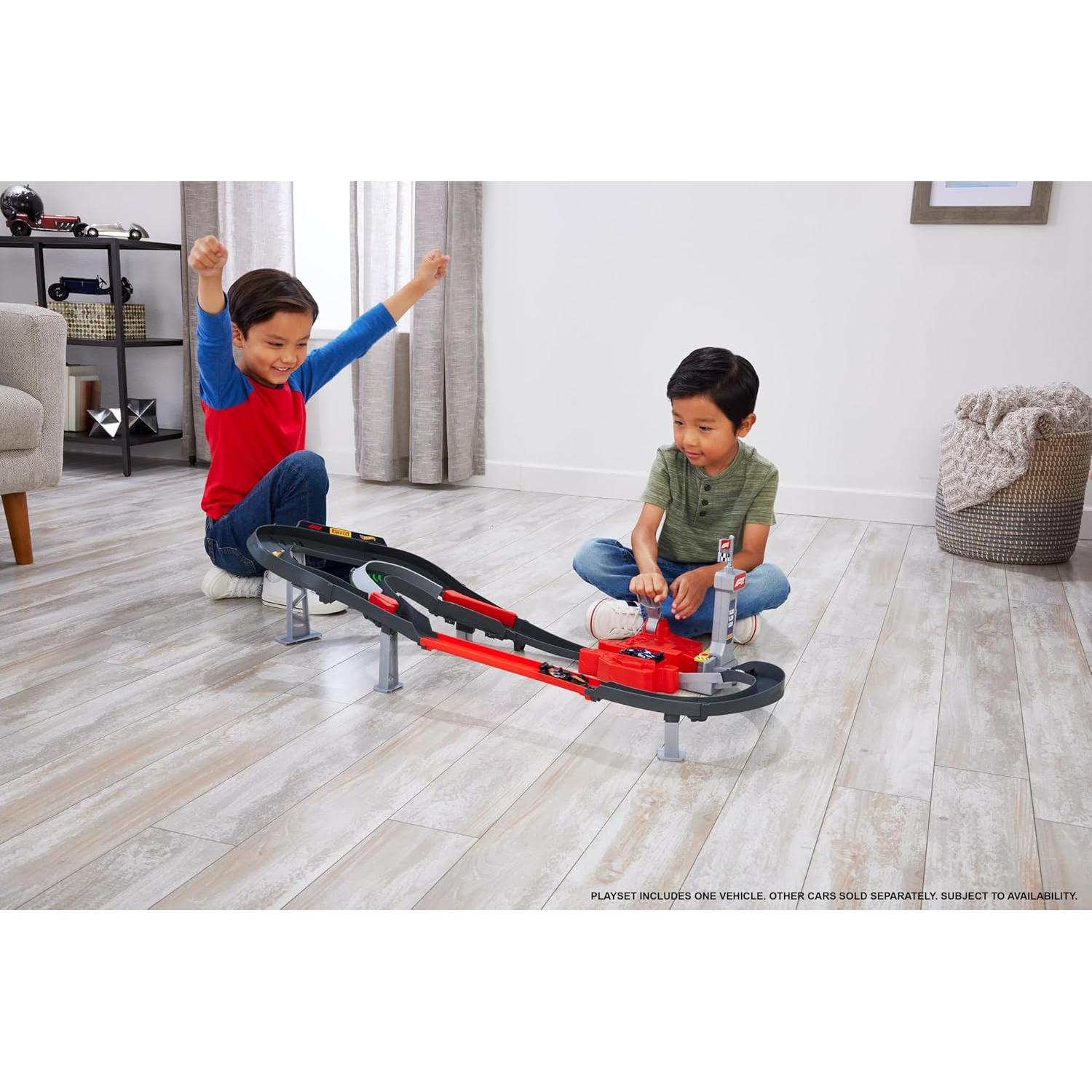 Juego de Pista de Carrera F1 Hot Wheels con 3 Autos 1:64