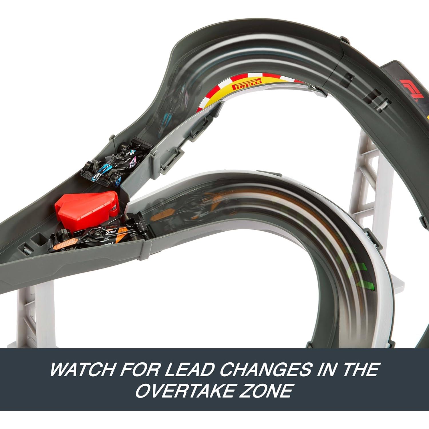 Juego de Pista de Carrera F1 Hot Wheels con 3 Autos 1:64