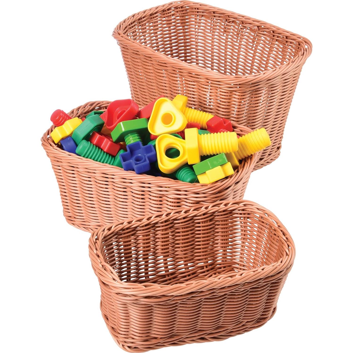 Cestas de Plástico Tejidas Constructive Playthings - Set de 3