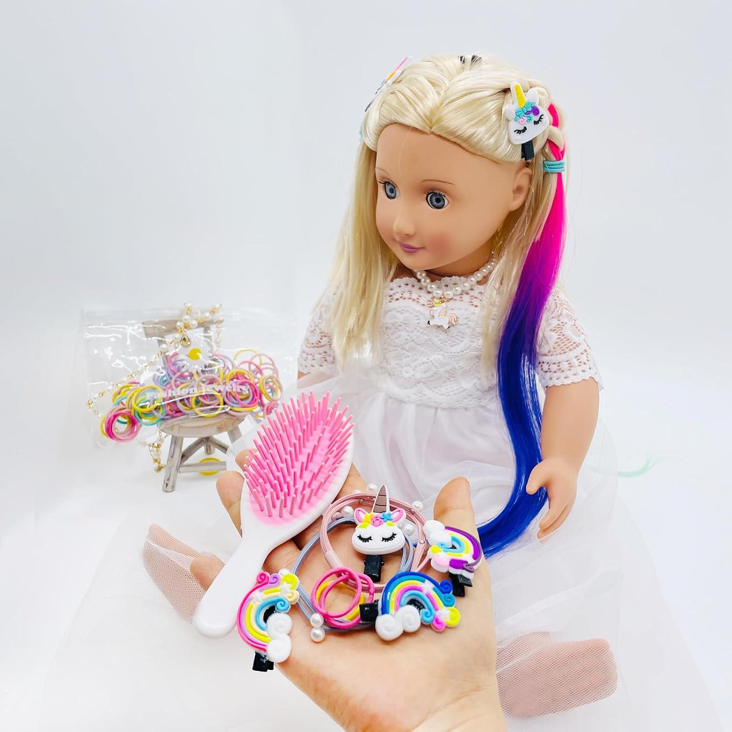 Kit de Accesorios para Muñecas 18" SAIBURAZ - Pelucas y Clips