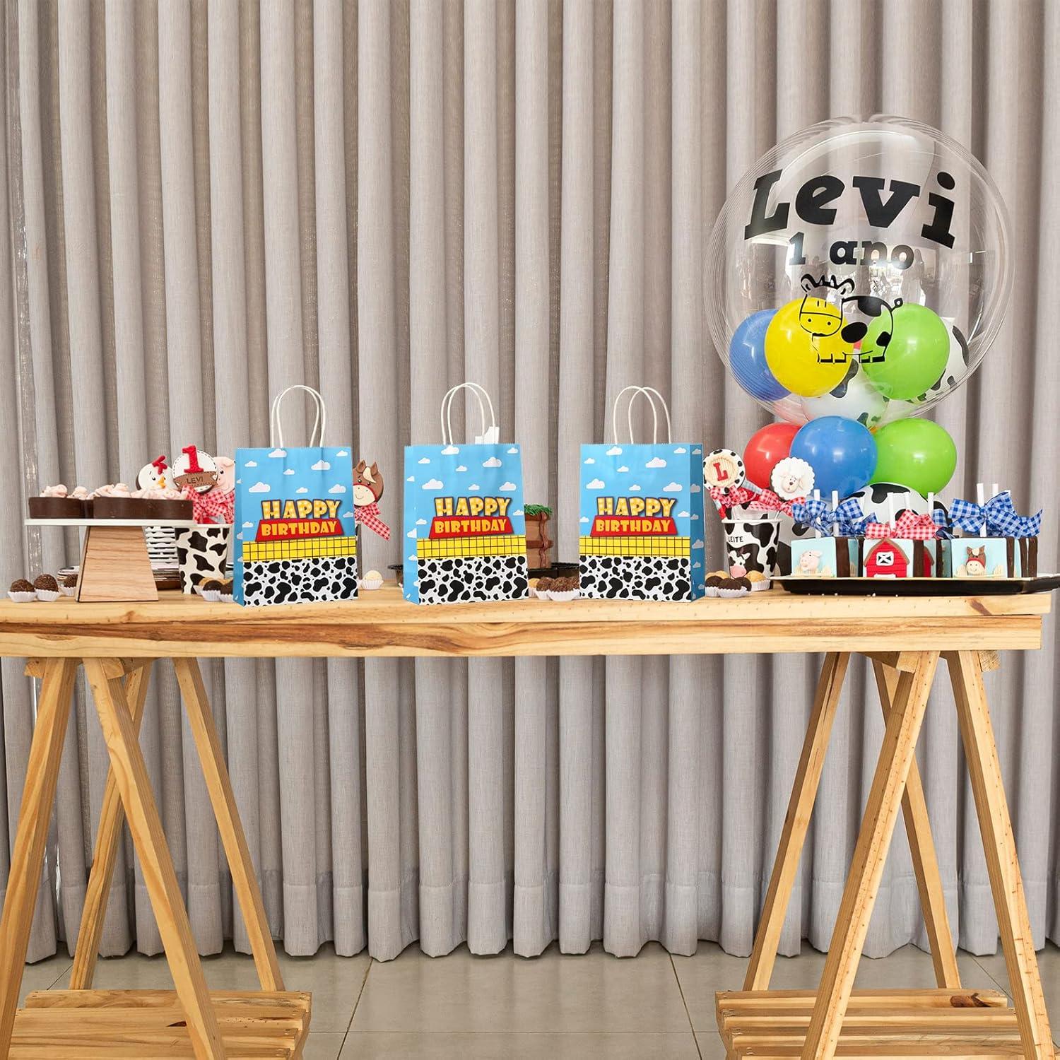 16 Bolsas de Regalo de Papel Kraft Ragnhild para Cumpleaños