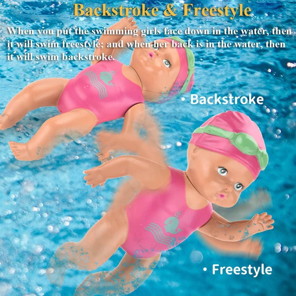 Muñeca de Natación NEXTAKE 15 cm con Resorte - Estilo Espalda y Libre
