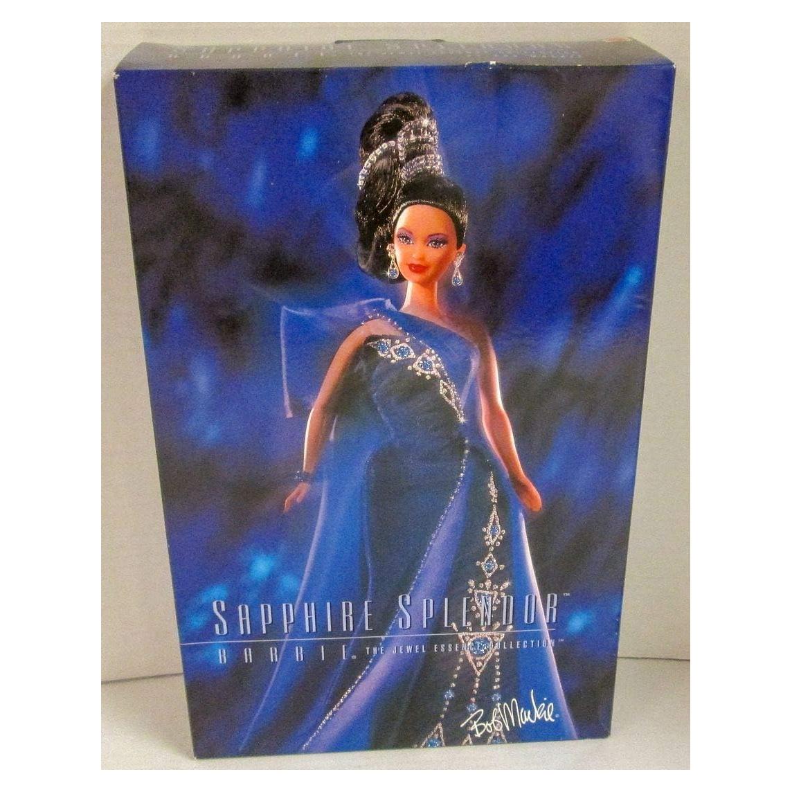 Muñeca Barbie Esplendor Zafiro Bob Mackie 36x22x8 cm