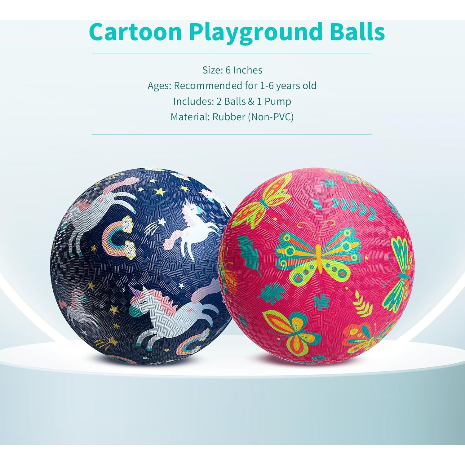 ZOOJOY Paquete de 2 Pelotas de Juego de Goma 15.24 cm