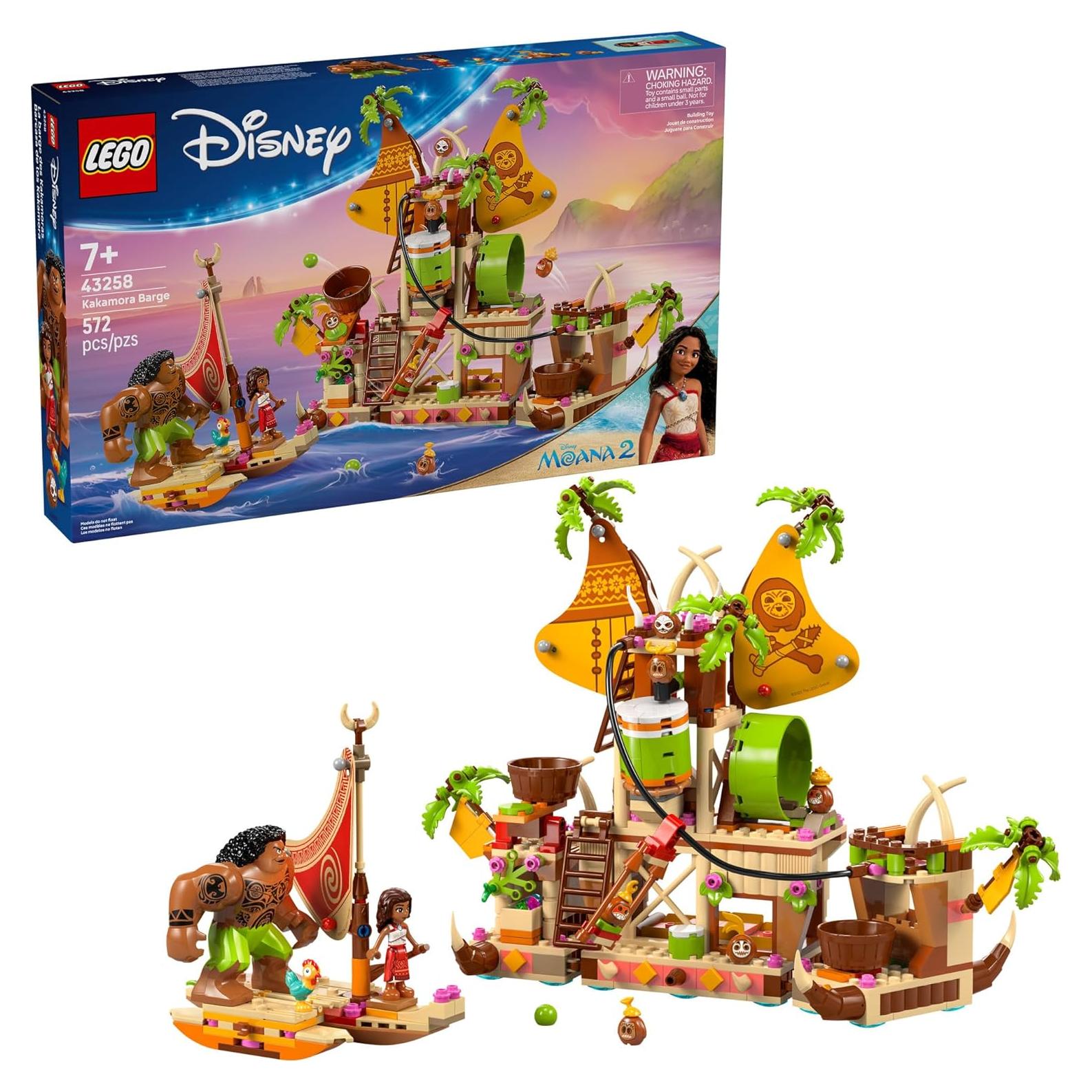 LEGO Disney Moana 2 Barge Kakamora - Set de Construcción 572 Piezas