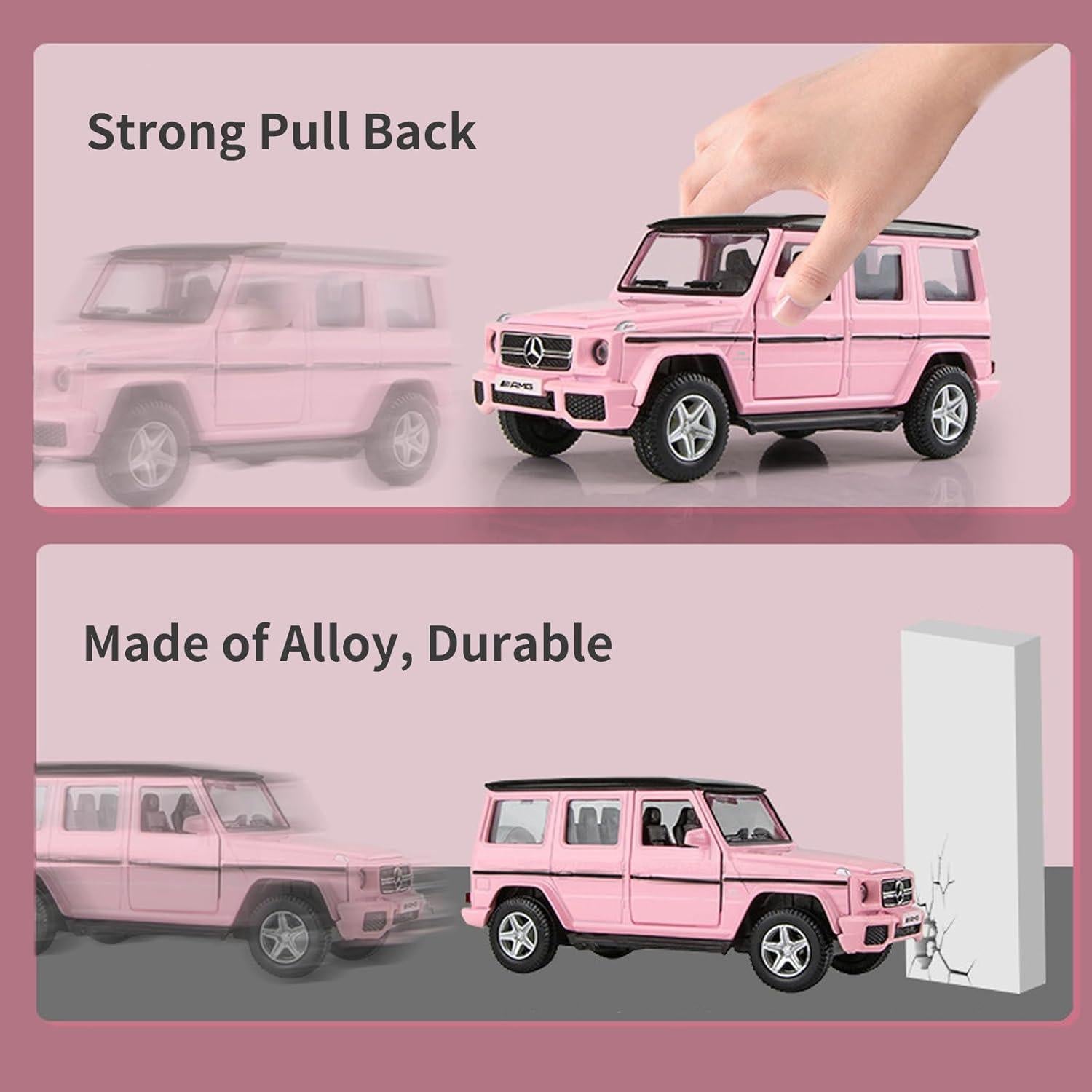 Coche de Juguete Rosa G63 a Escala 1:36 JOYINUS para Niños