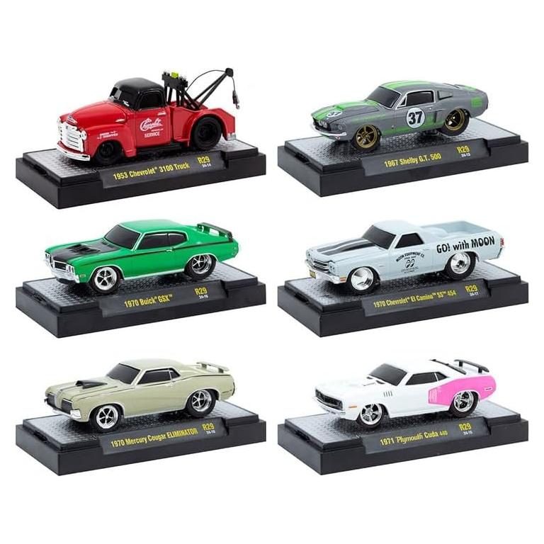 Conjunto 6 Coches Diecast M2 Machines Edición Limitada 1/64