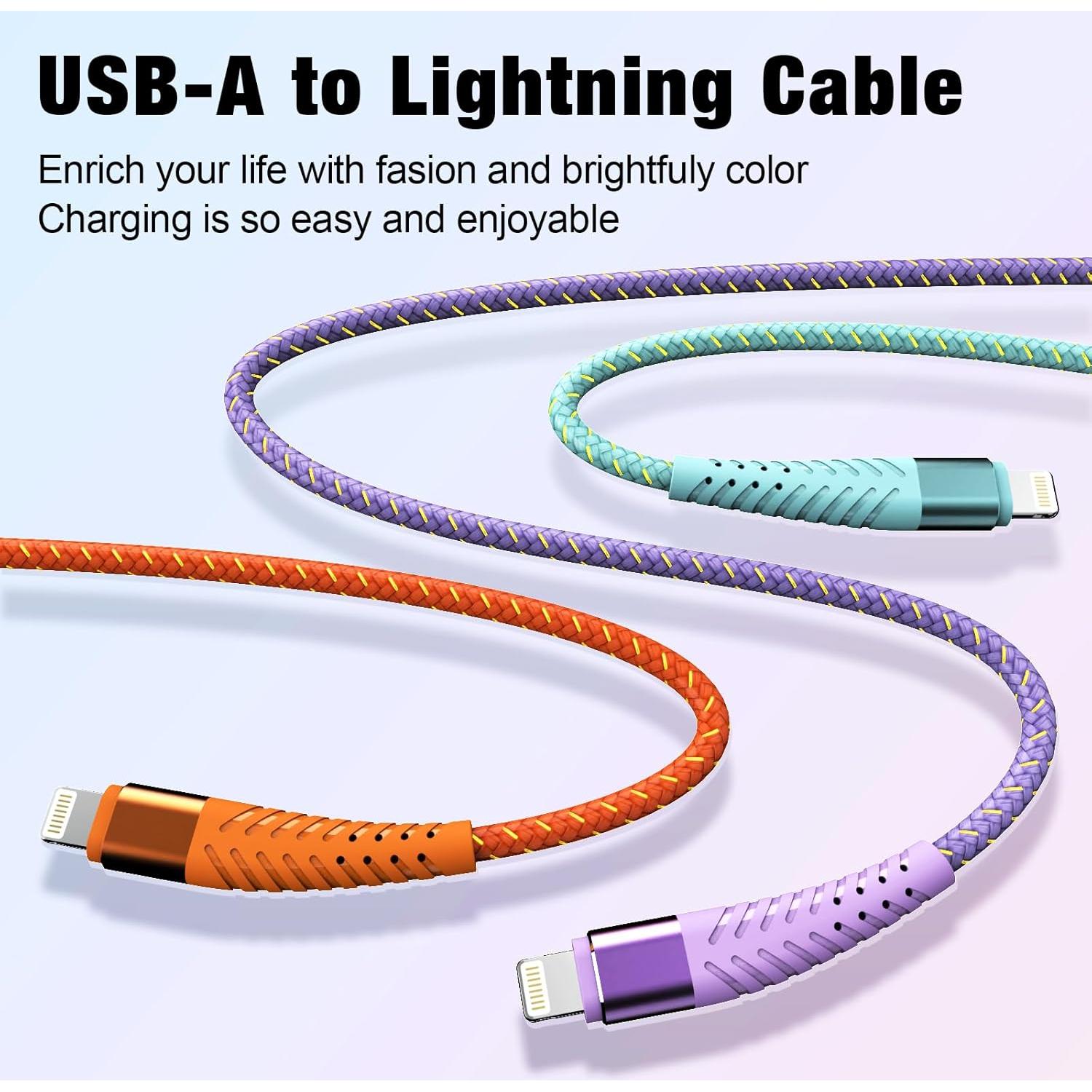 Cable de Carga Rápida Cuanyeon 1.83m MFi para iPhone