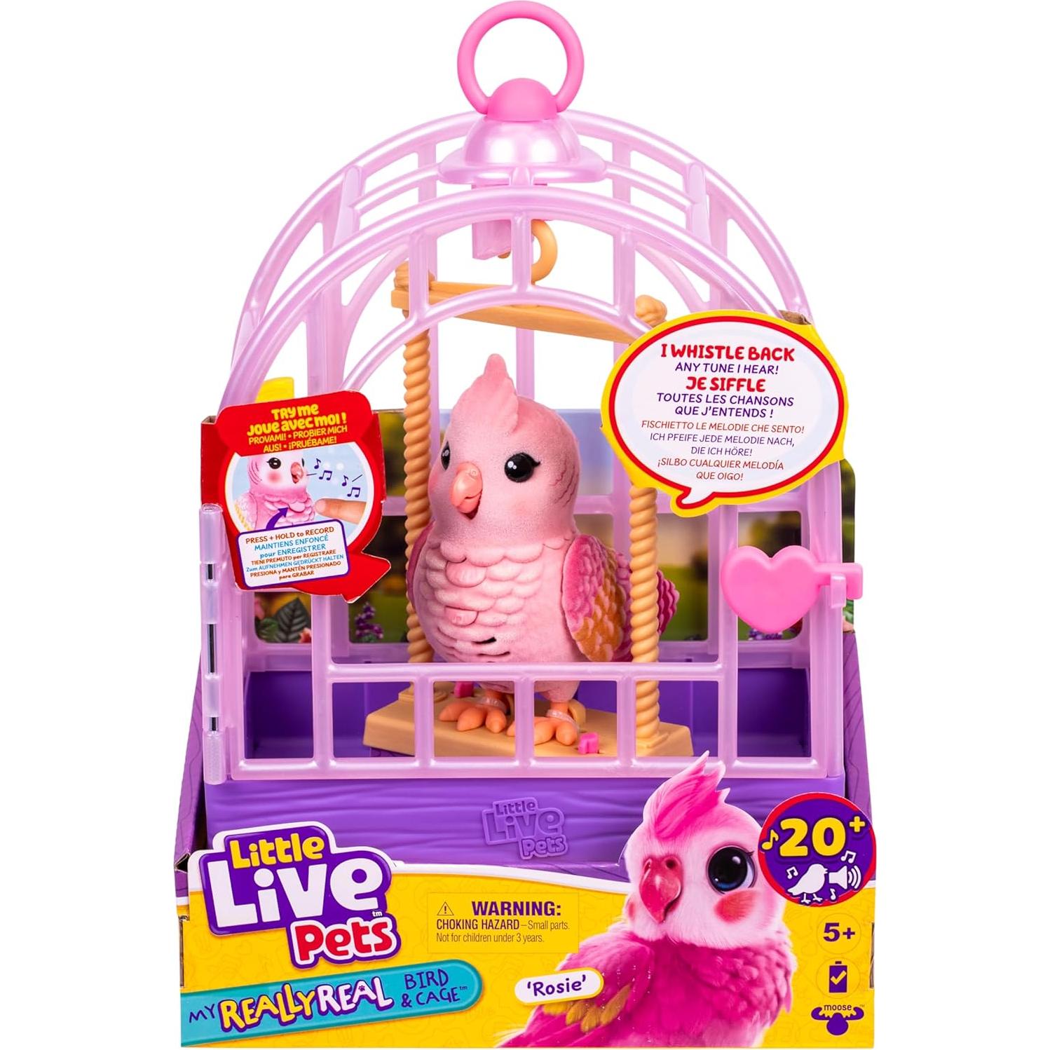 Little Live Pets Pájaro Hablante Rosie en Jaula Interactiva