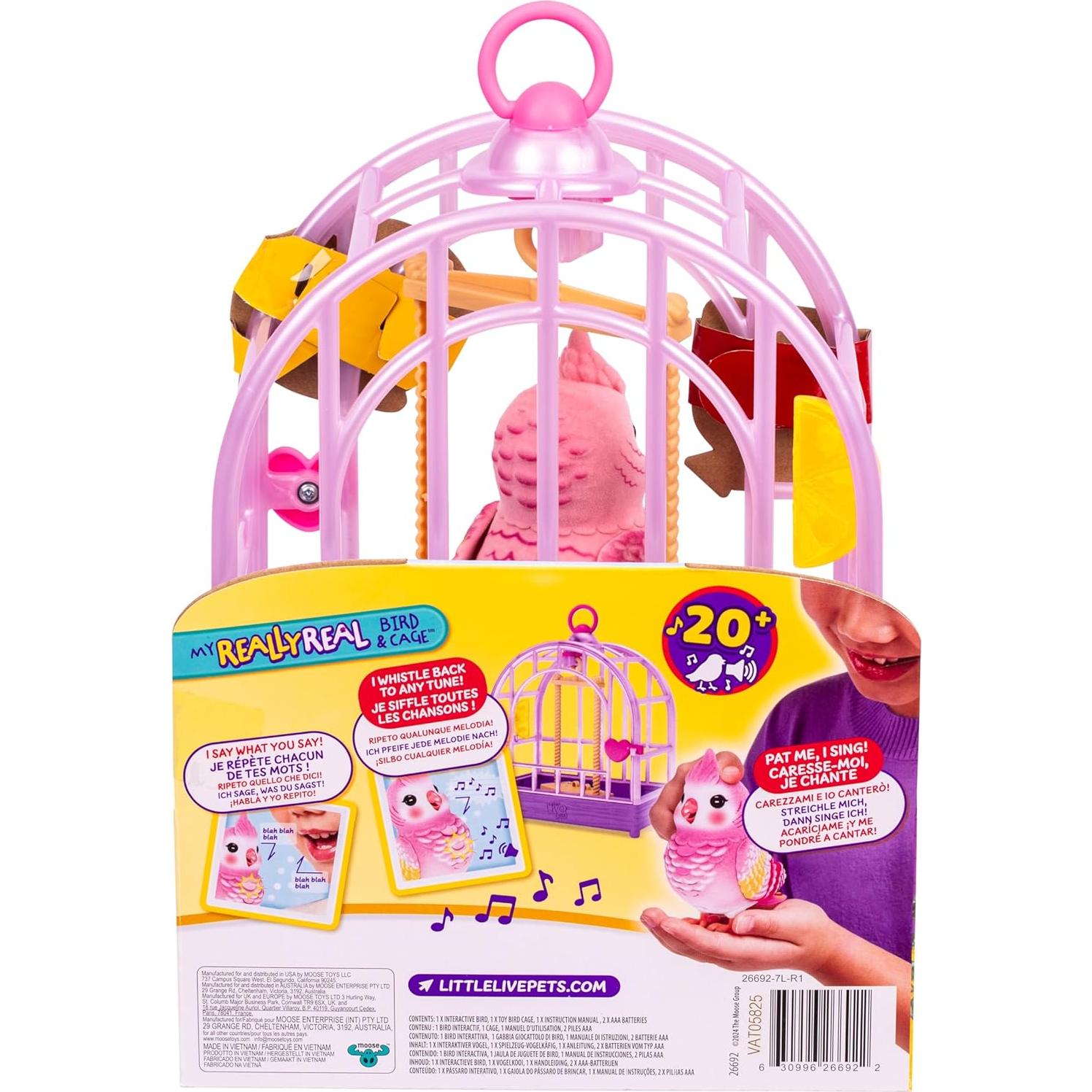 Little Live Pets Pájaro Hablante Rosie en Jaula Interactiva