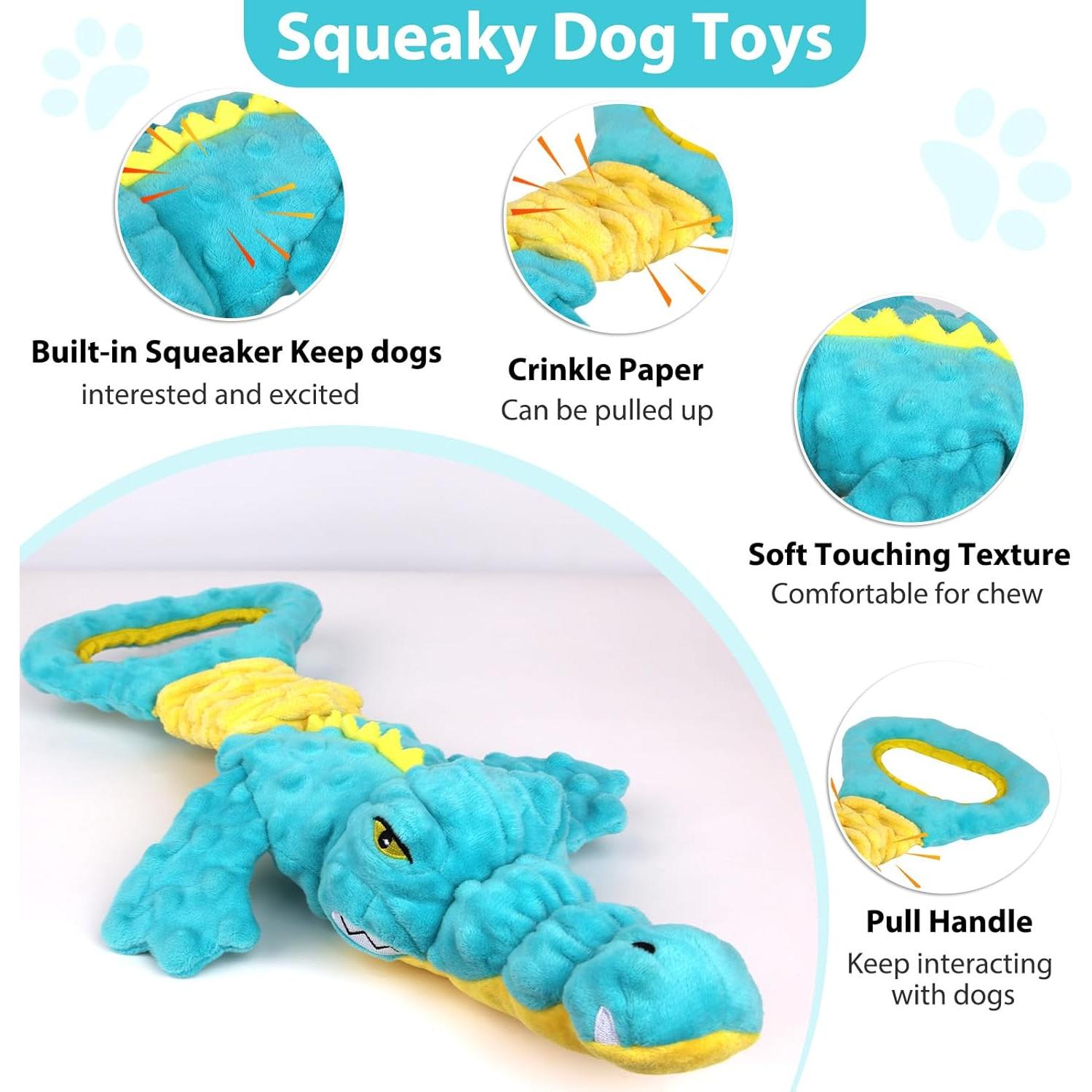 Juguete para Perros Cocodrilo Eneston 30cm Resistente Squeaky