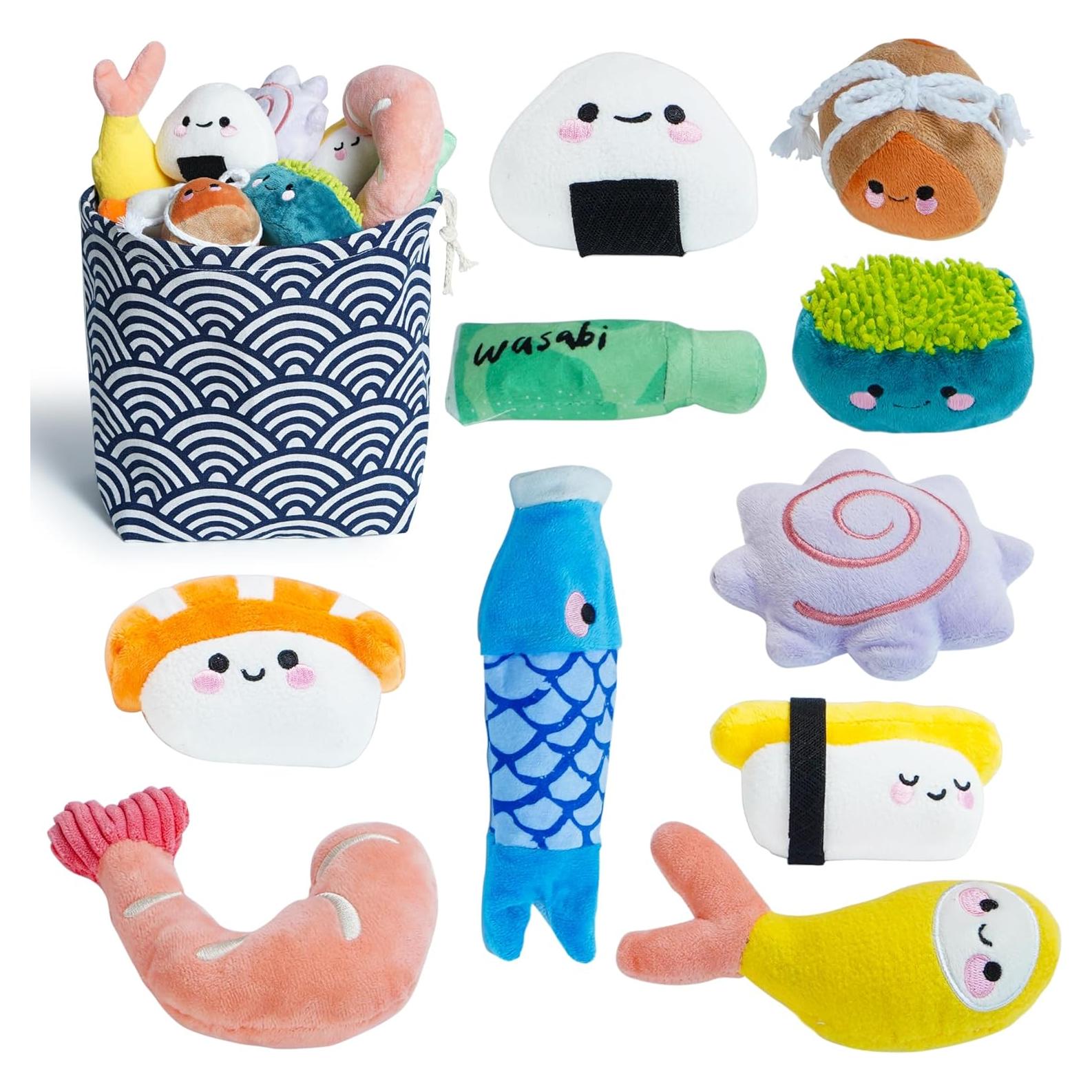 Set de Juguetes de Sushi para Perros Nocciola - 10 Piezas