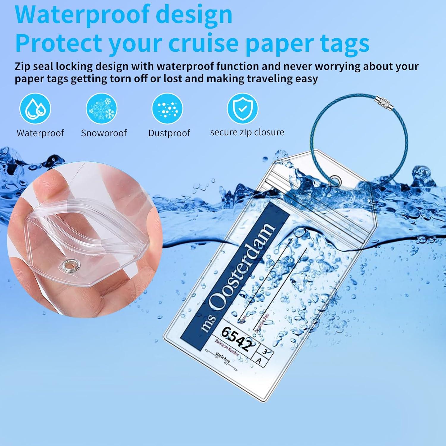 4 Soportes de Etiquetas de Equipaje TONGMAO + 2 Cintas Impermeables