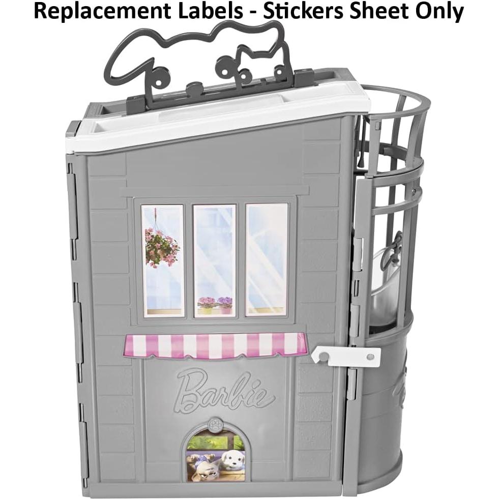 Hoja de Etiquetas de Reemplazo Barbie FBR36 - Stickers Mascotas