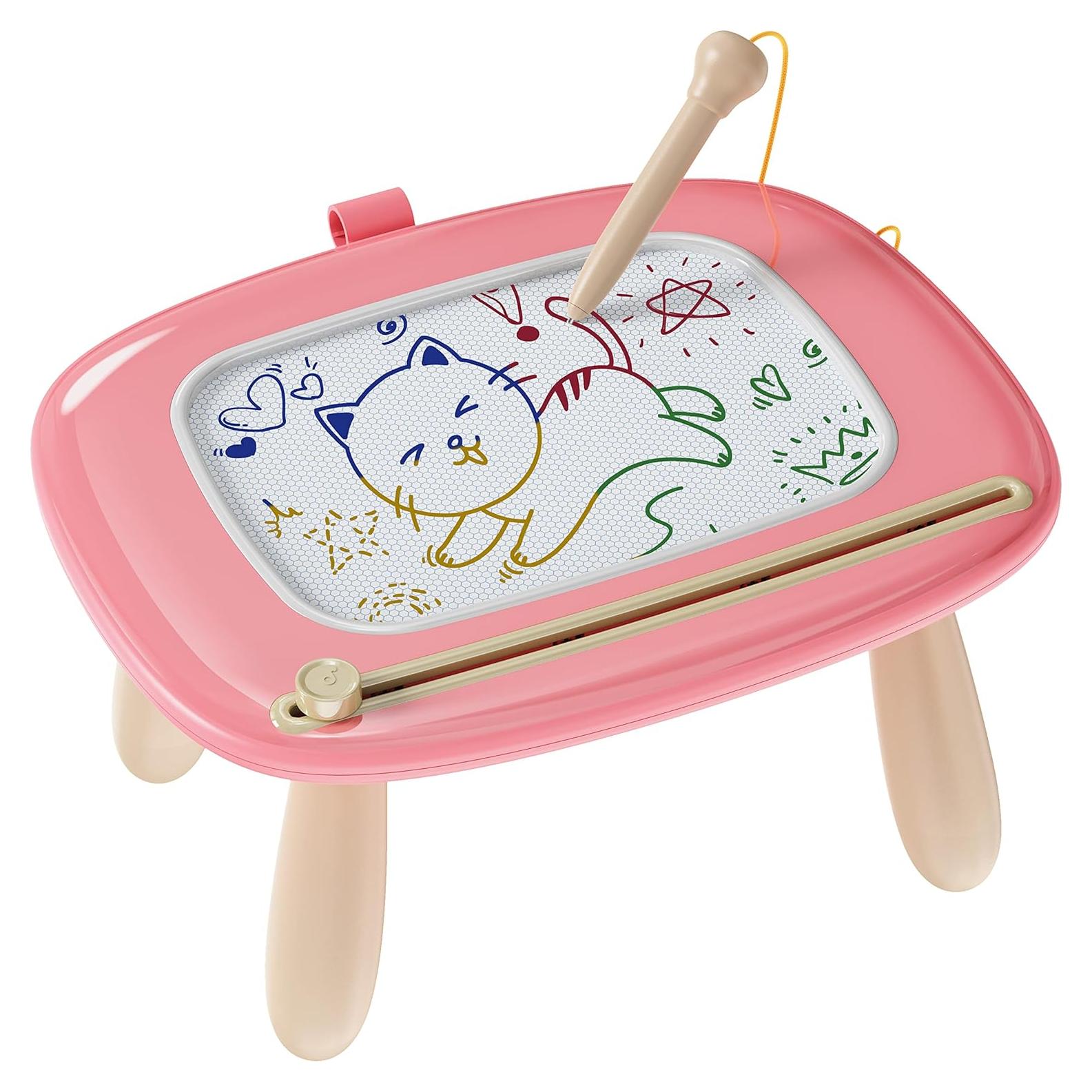 Tabla Magnética de Dibujo Kikapabi Rosa 22 cm para Niños 1-3 Años