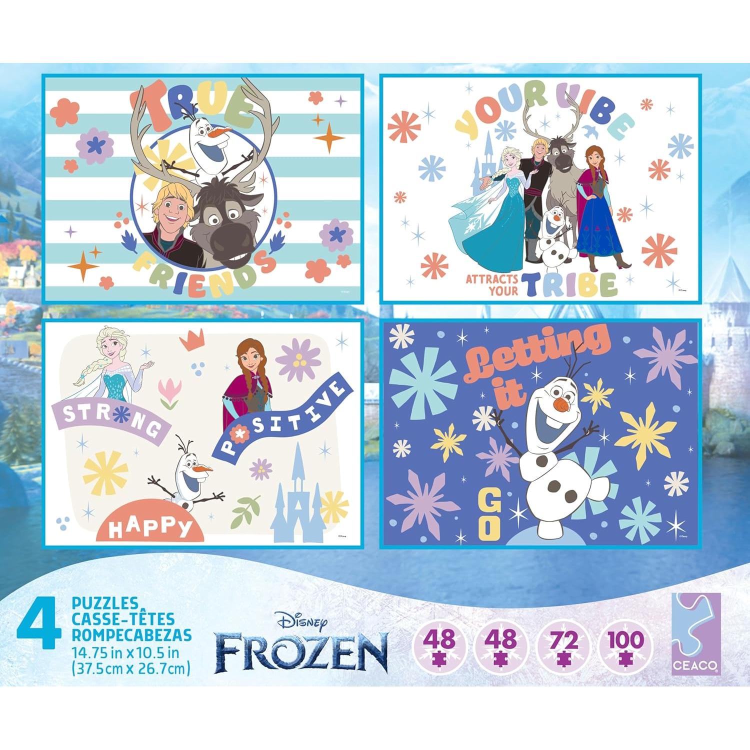 Rompecabezas 4 en 1 Frozen Disney Ceaco - 48 a 100 piezas