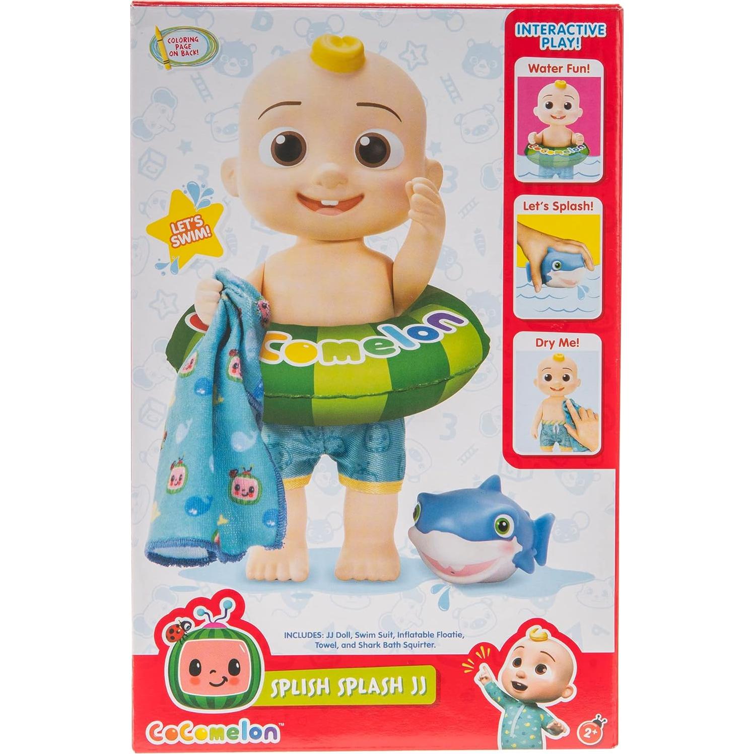 Muñeca JJ Chapoteo CoComelon 26 cm con Juguetes de Agua