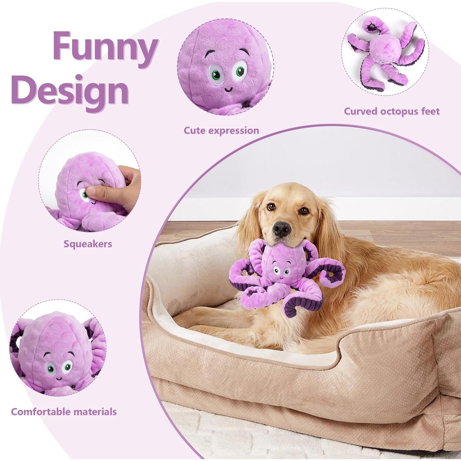 Juguete para Perros Bttfere Pulpo Squeaky 2.54cm 159g