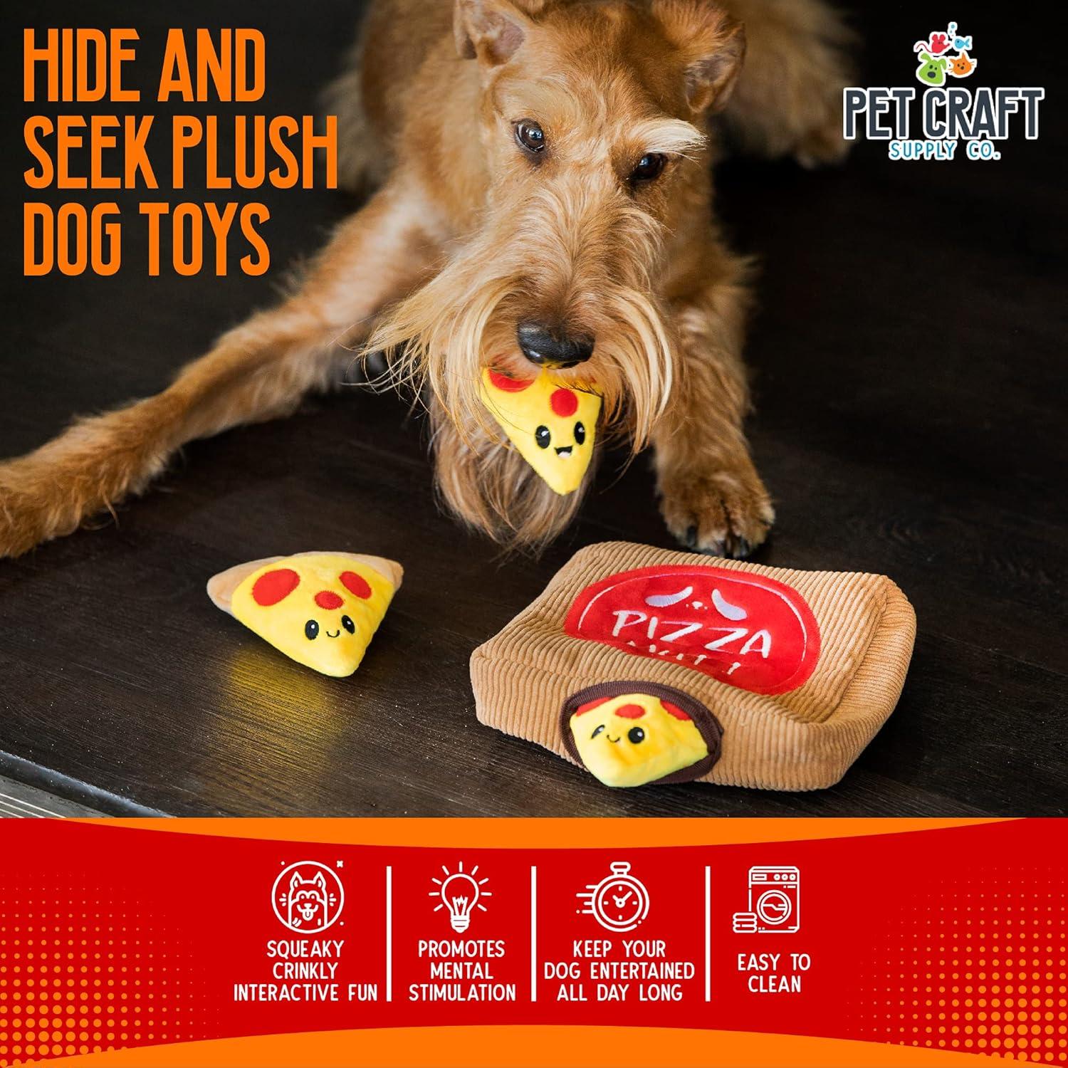 Juguete de Peluche Interactivo Pet Craft Supply Pizza Mutt
