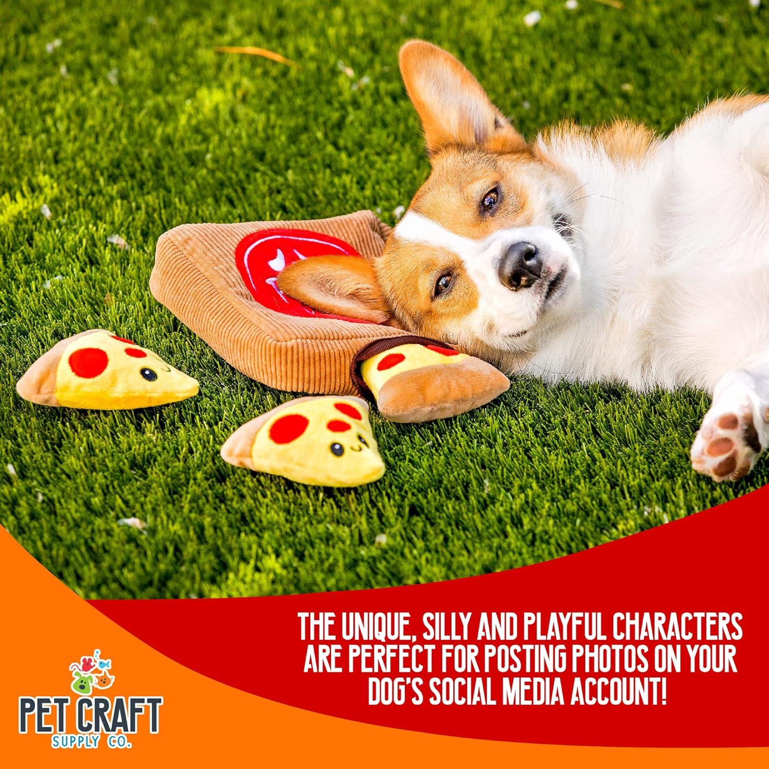 Juguete de Peluche Interactivo Pet Craft Supply Pizza Mutt