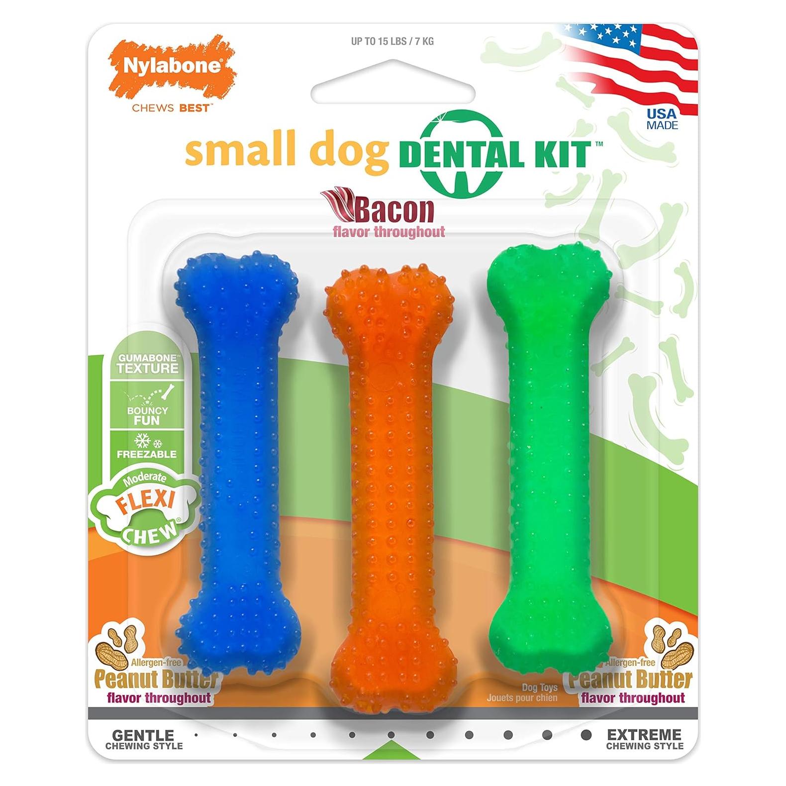 Hueso Nylabone Flexi Chew para Perros X-Pequeño 3 Unidades