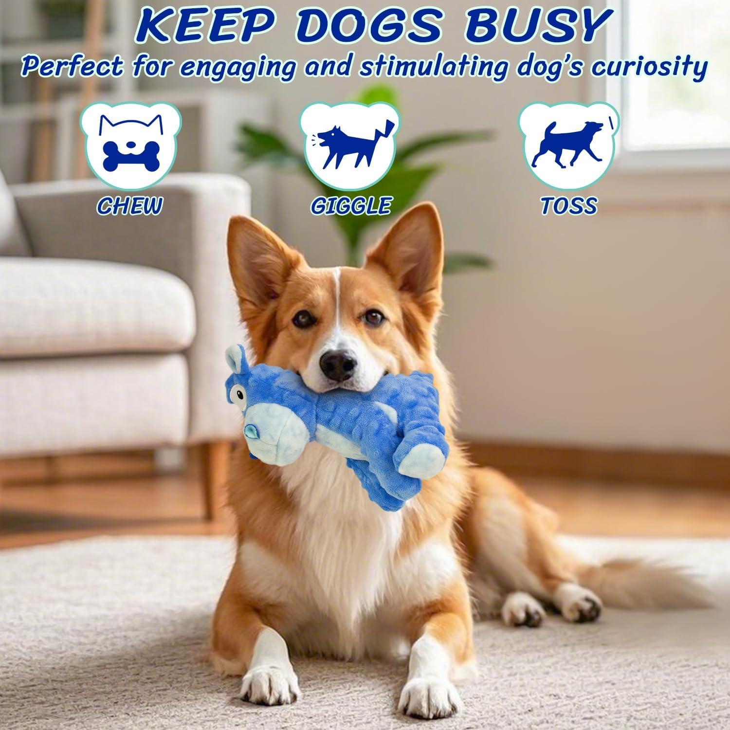 Juguete de Peluche Squeaky Hipopótamo Azul MeetYooo 15.5cm