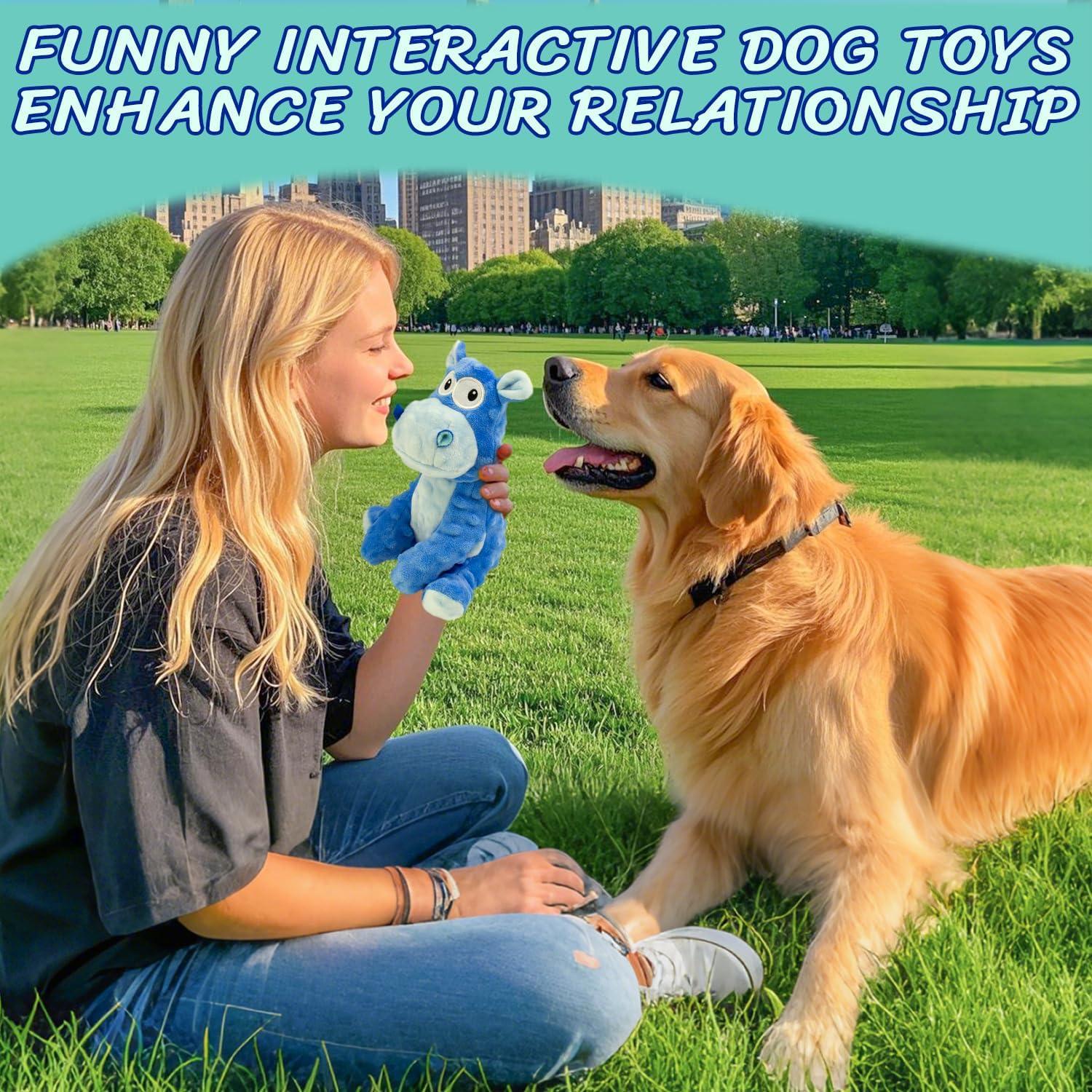 Juguete de Peluche Squeaky Hipopótamo Azul MeetYooo 15.5cm