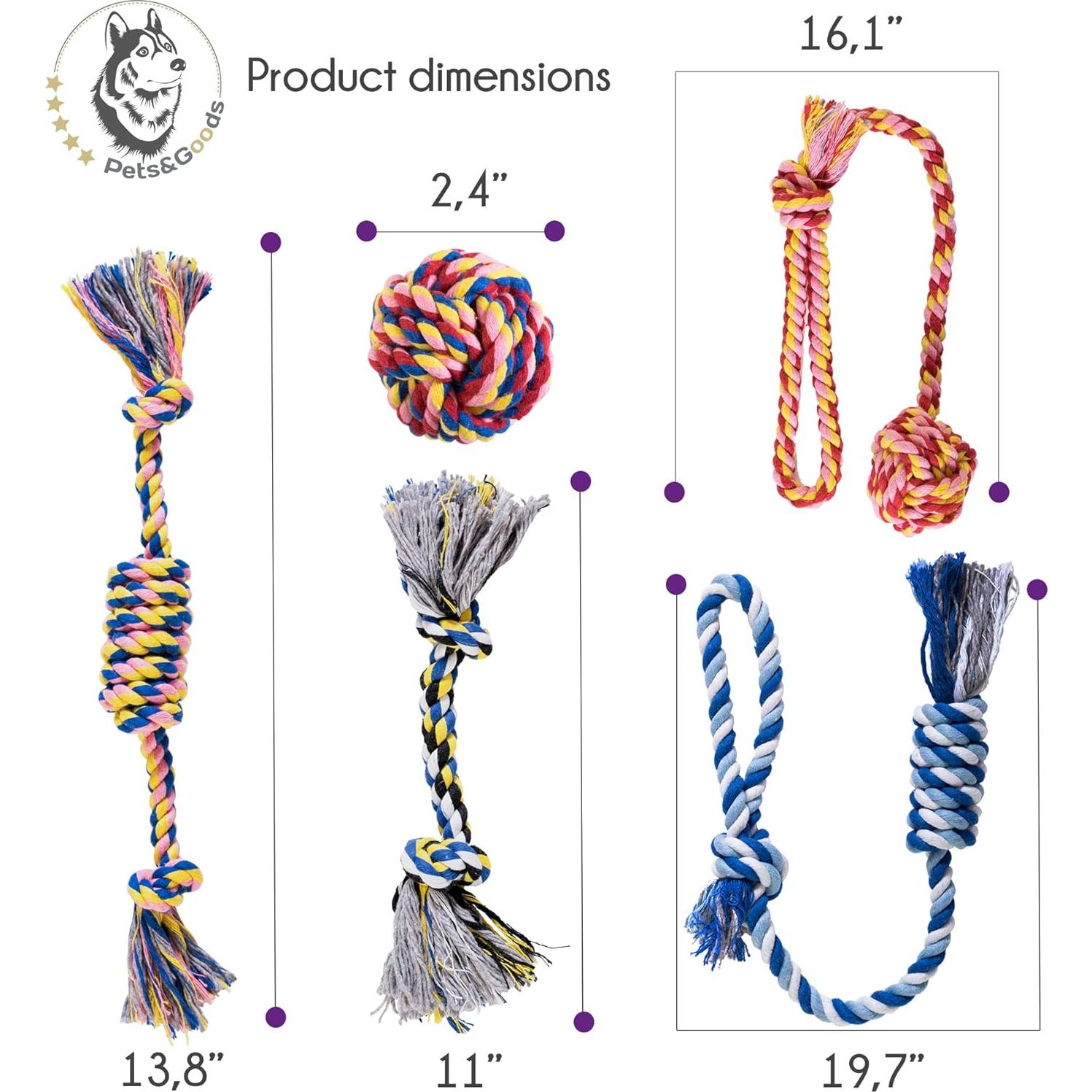 Juguetes de Masticar para Perros Pets&Goods - Paquete de 5