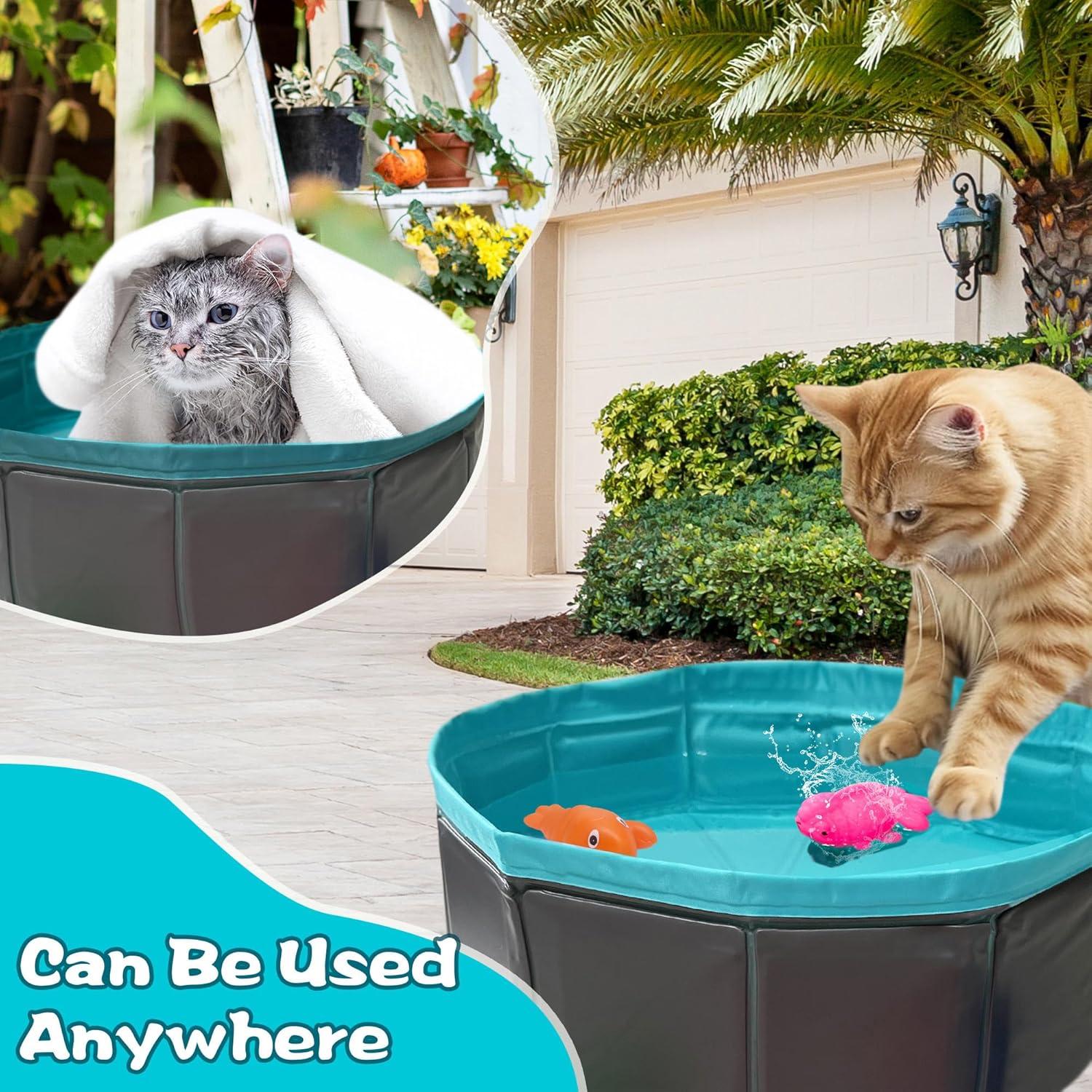 Juguete de piscina para gatos Yopetox con 6 juguetes acuáticos