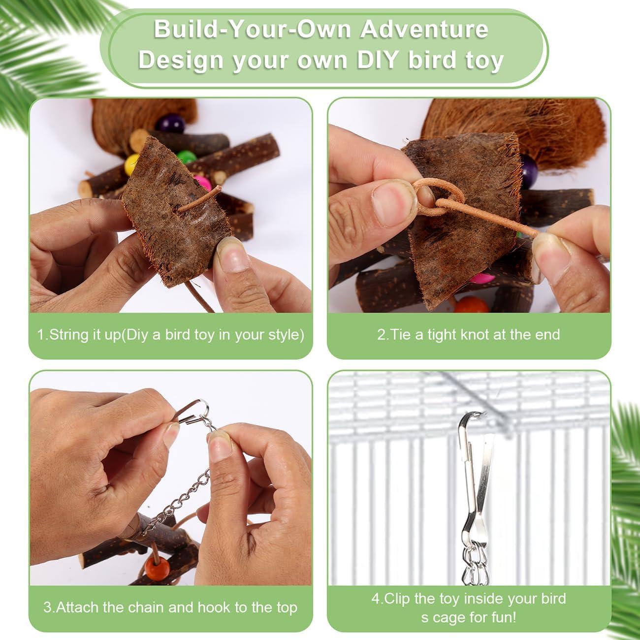 Juguete para Aves Kyouki DIY Natural - Cáscara de Coco 19.8x10.9cm