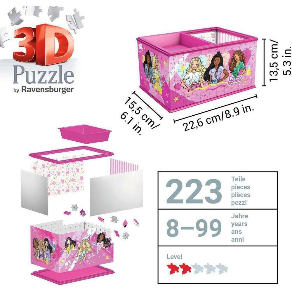 Rompecabezas 3D Ravensburger Barbie 11584 Caja Almacenamiento